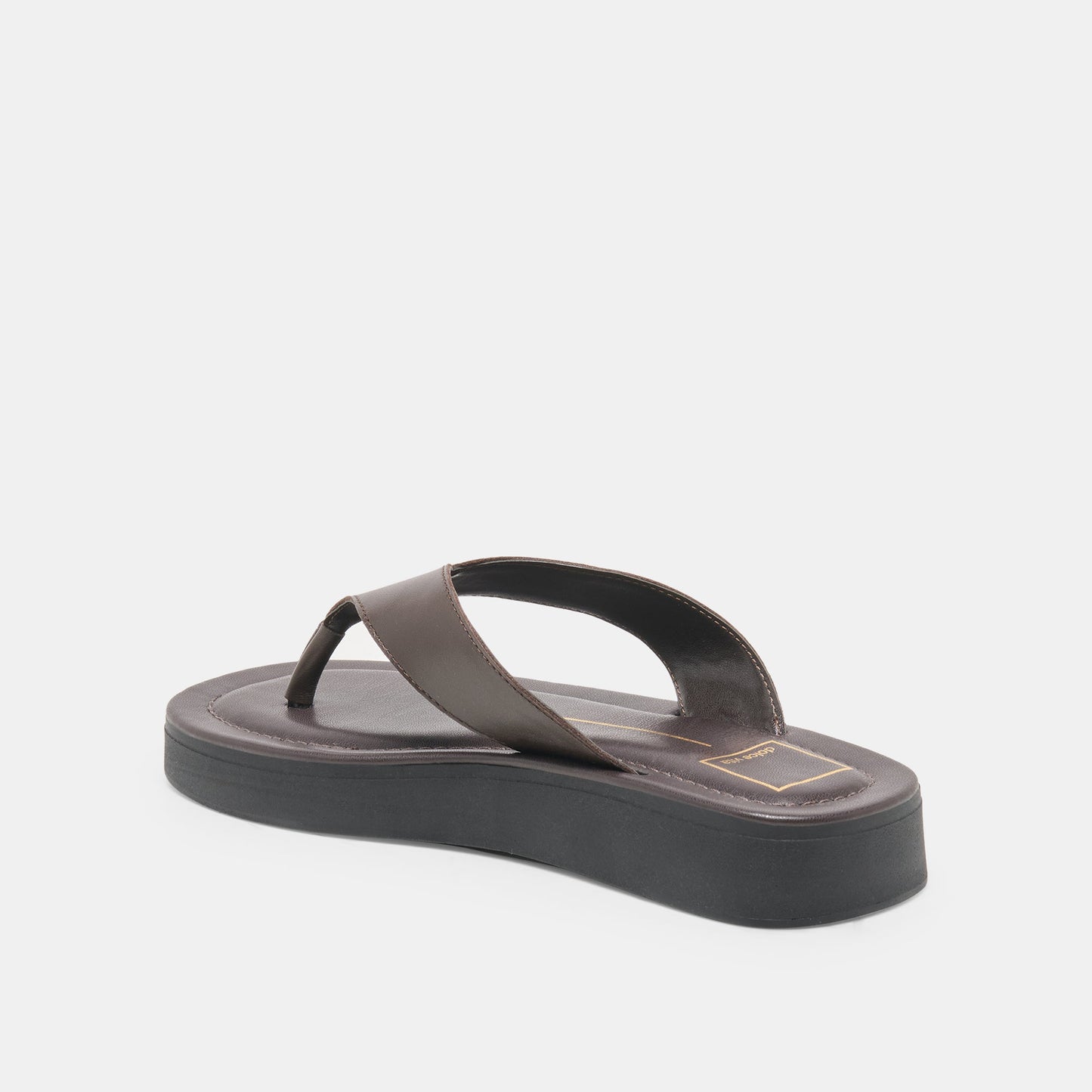 Dolce Vita BLAYZE Dk Chocolate Leather Platform Flip-Flop Sandals