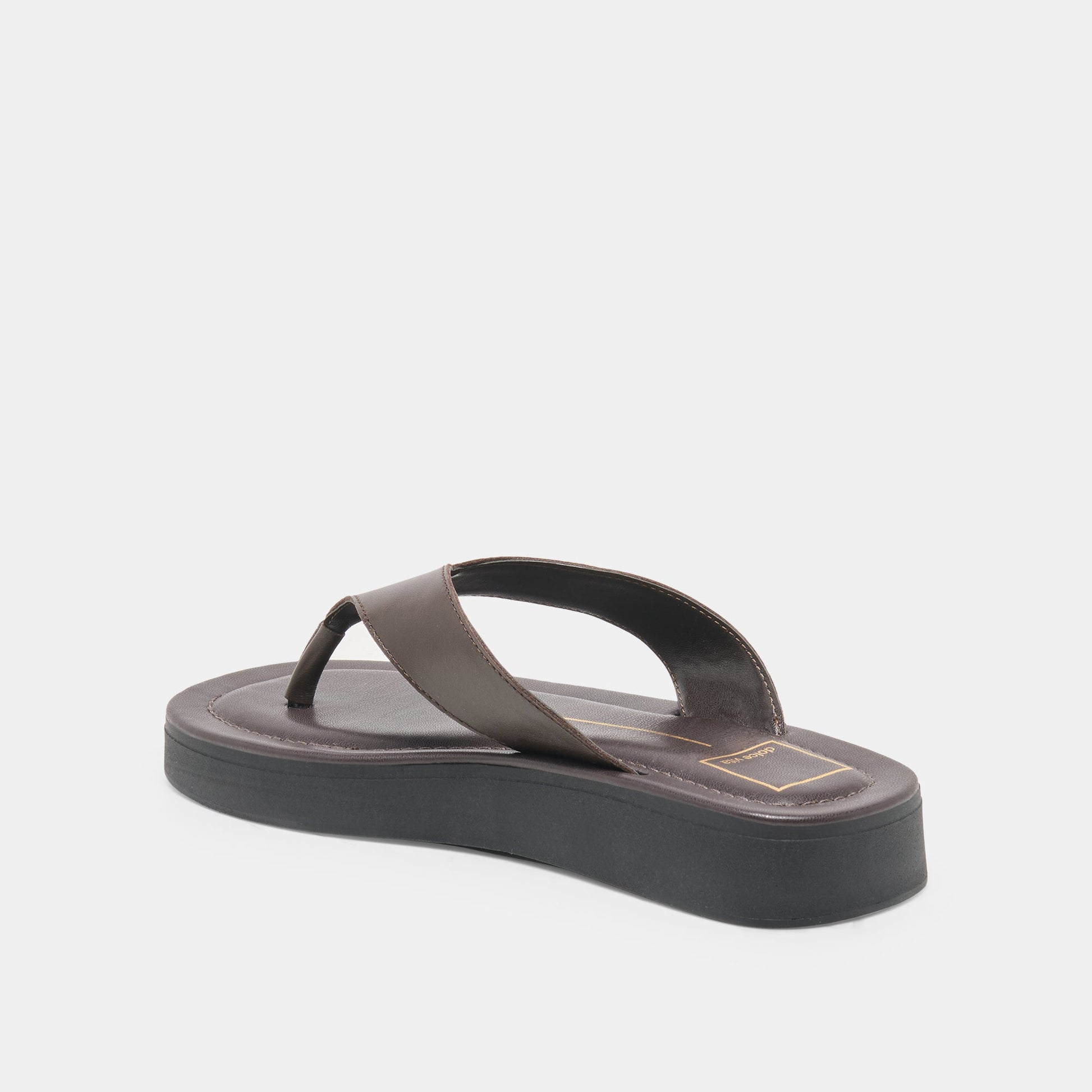 Dolce Vita BLAYZE Dk Chocolate Leather Platform Flip-Flop Sandals