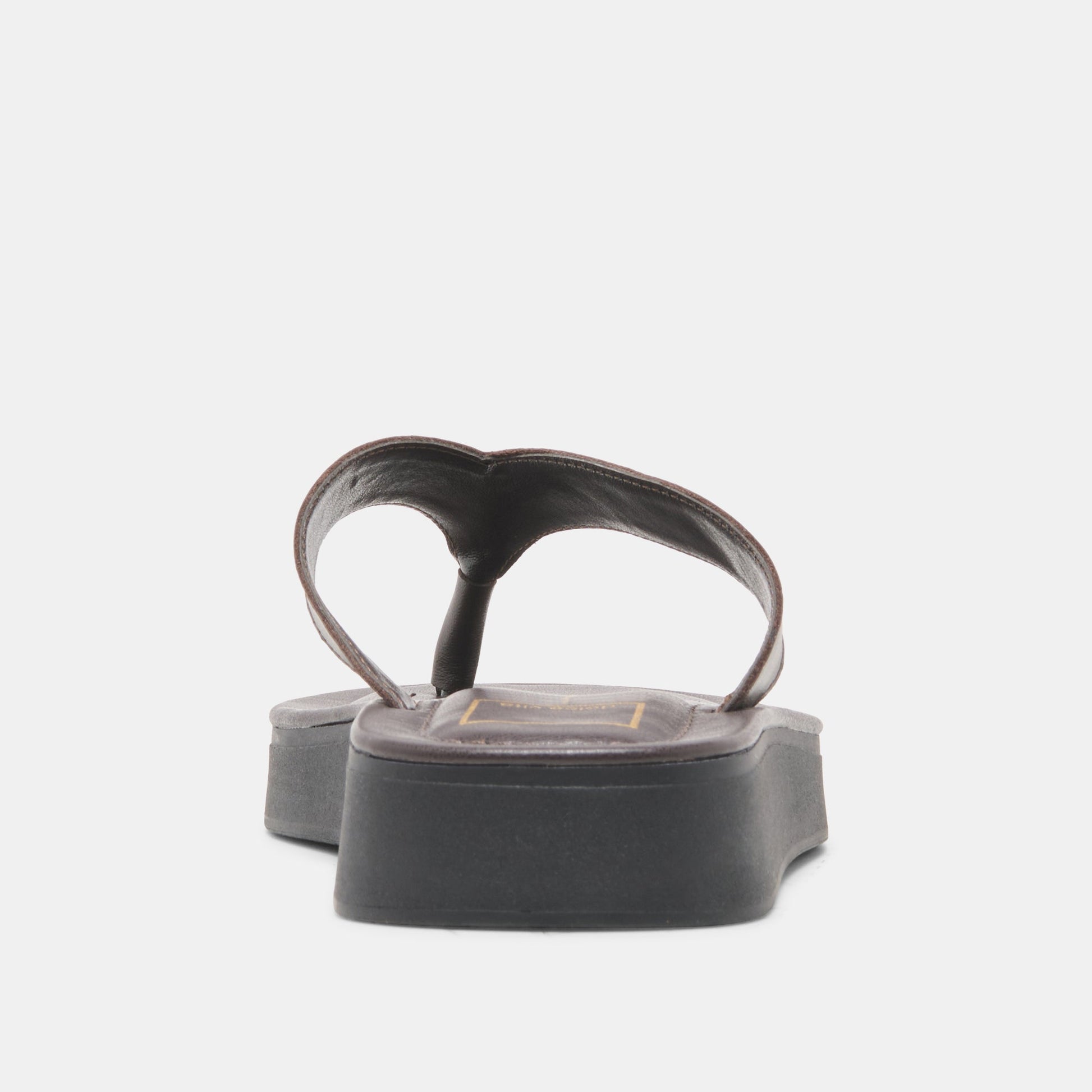 Dolce Vita BLAYZE Dk Chocolate Leather Platform Flip-Flop Sandals