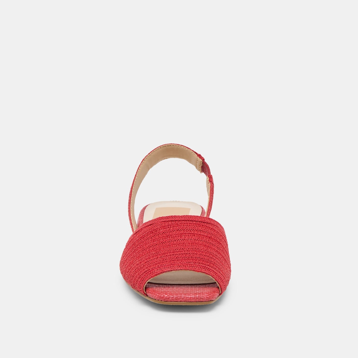 Dolce Vita MARZY Red Raffia Slingback Peep-Toe Sandals