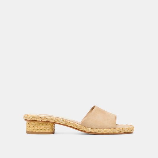 Dolce Vita Dixi Wide Camel Suede Sandals