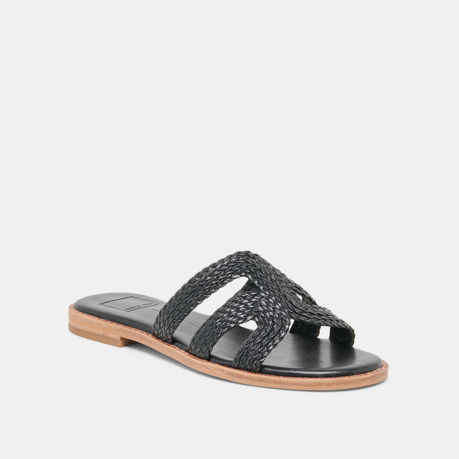 Dolce Vita EMON Black Stella Slide Open-Toe Sandals