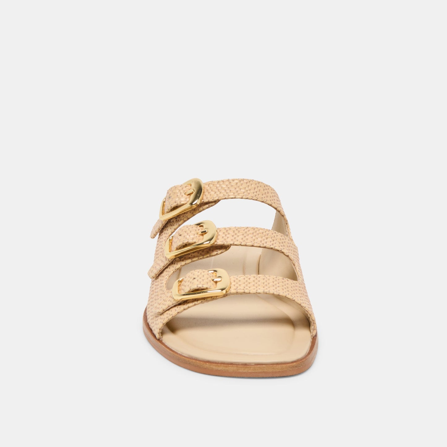 Dolce Vita FIN Sand Raffia Open-Toe Slide Sandals