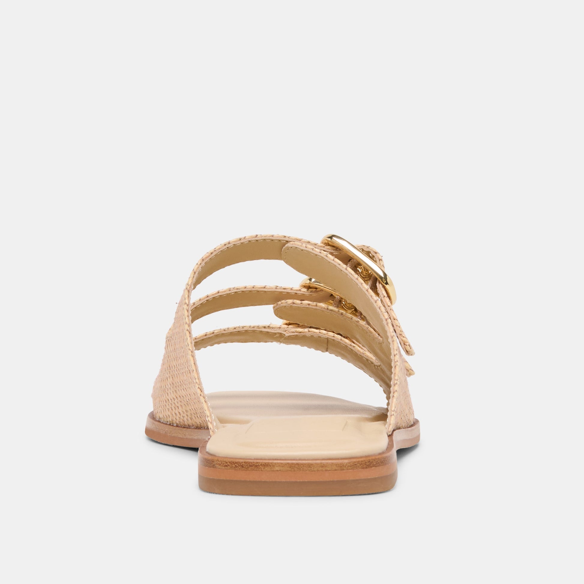 Dolce Vita FIN Sand Raffia Open-Toe Slide Sandals