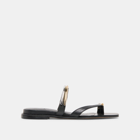 Dolce Vita Tarina Black Leather Sandals