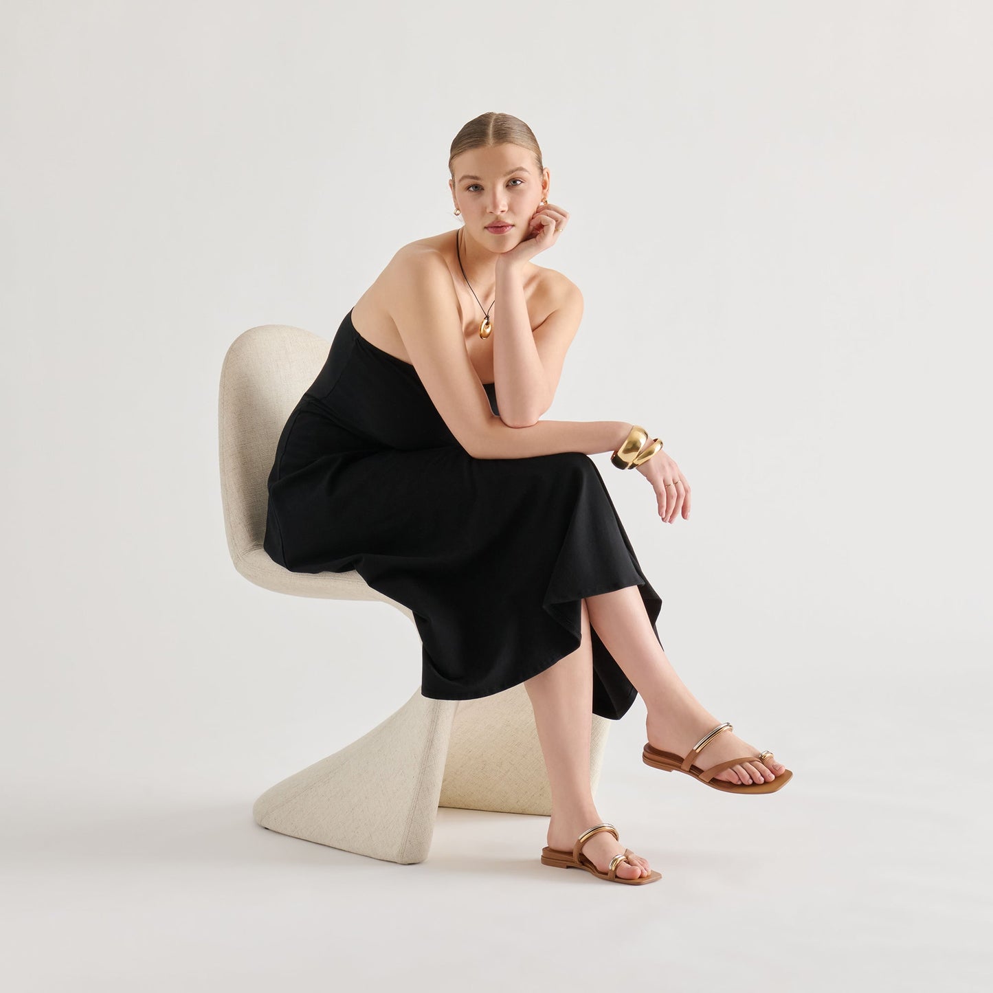 Dolce Vita Tarina Caramel Leather Sandals