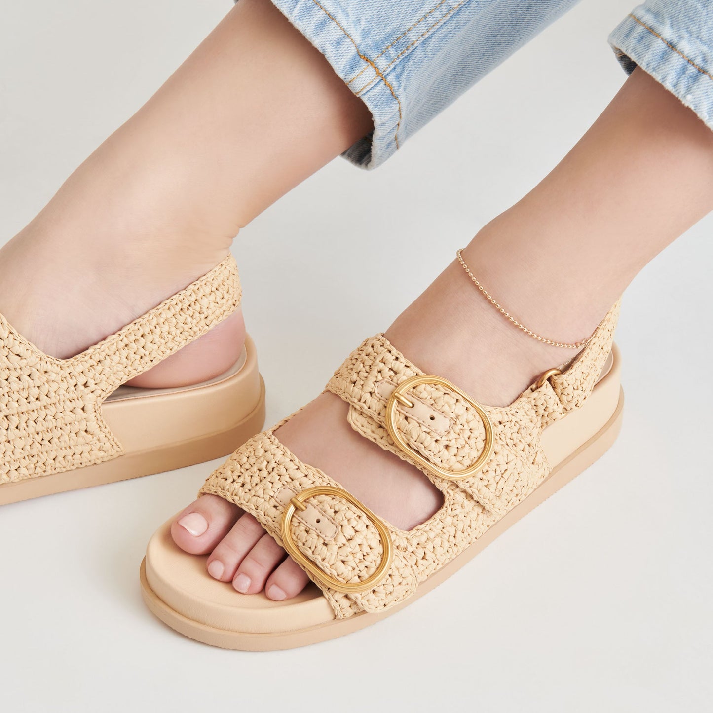Dolce Vita STARLA CROCHET SANDALS NATURAL KNIT
 – Dolce Vita