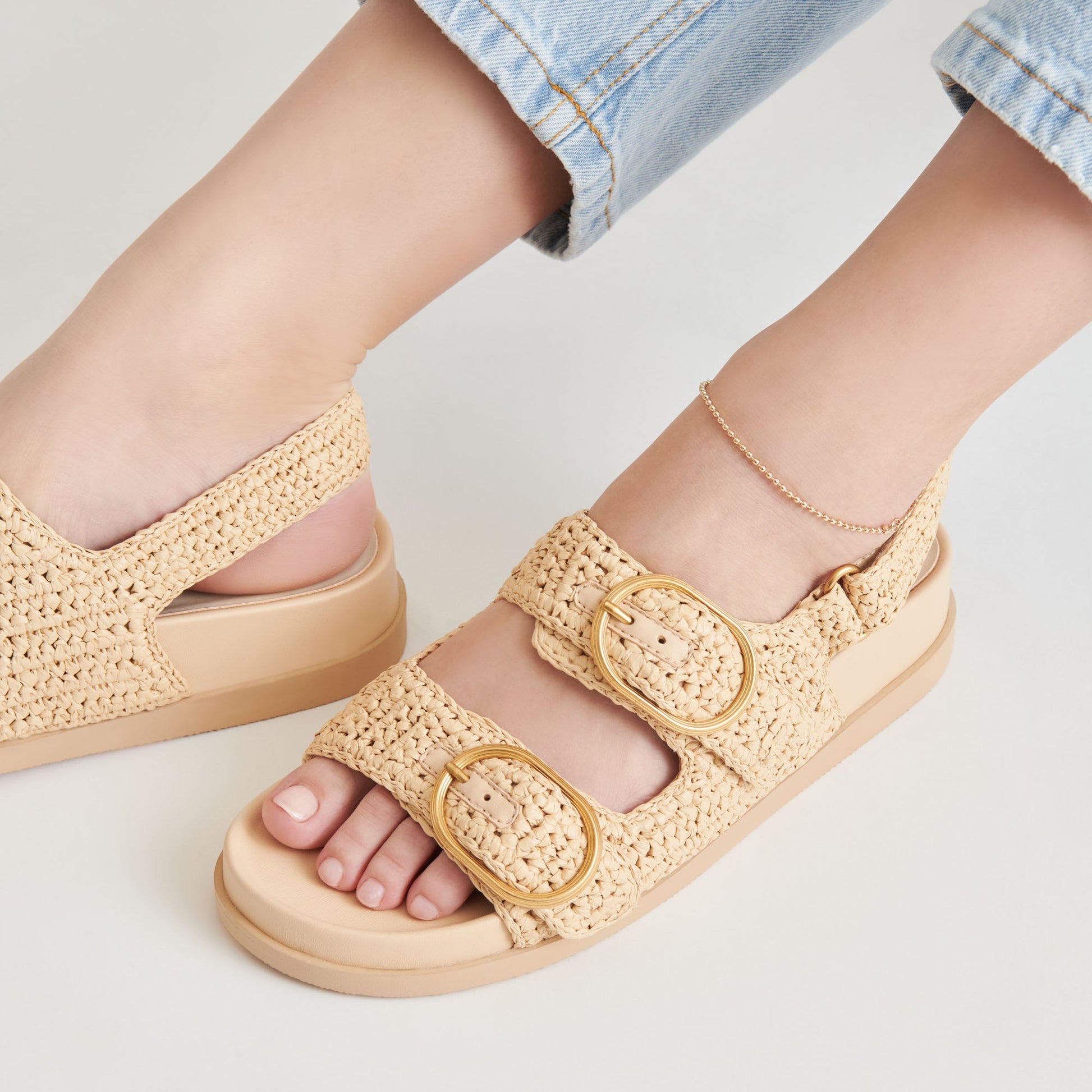 Dolce Vita STARLA CROCHET SANDALS NATURAL KNIT
 – Dolce Vita