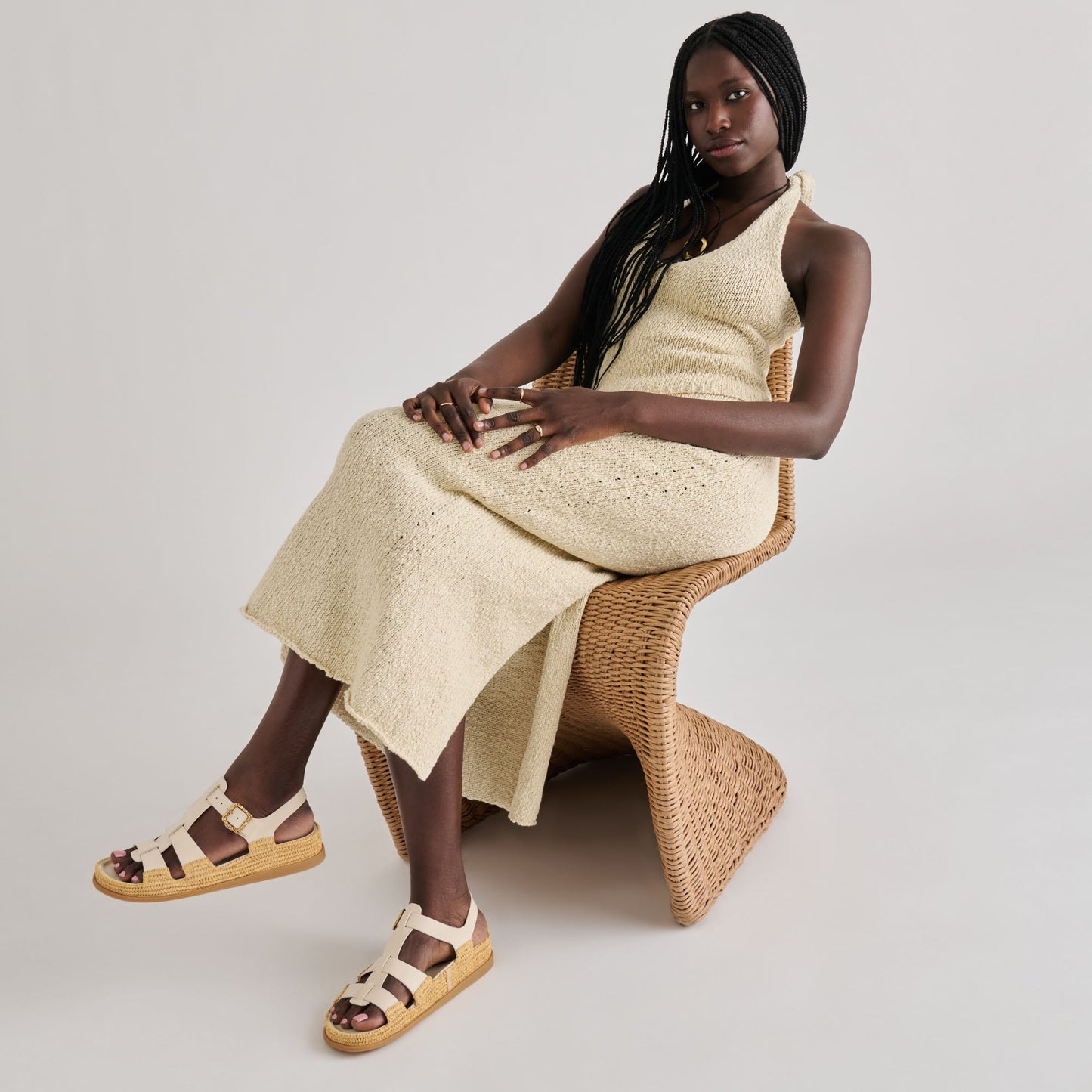 Dolce Vita Shenna Bone Leather Sandals