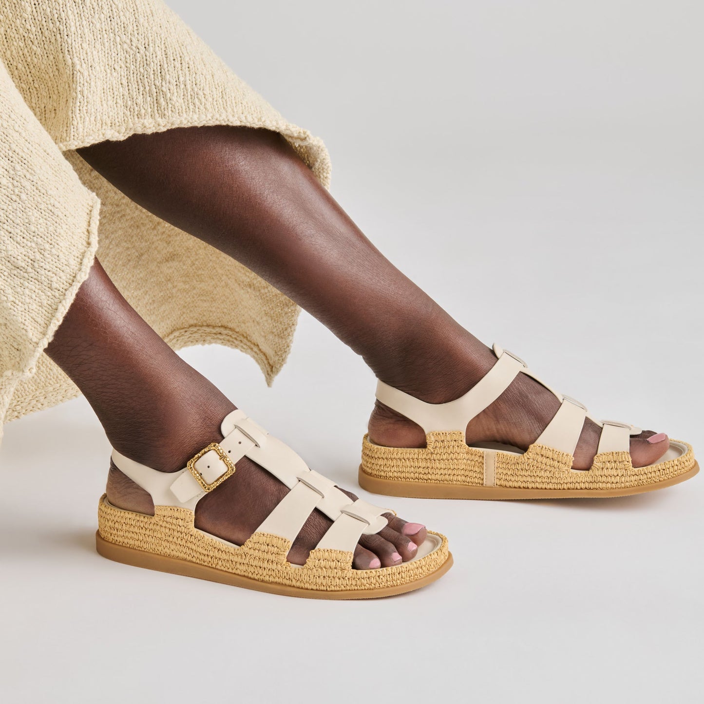 Dolce Vita Shenna Bone Leather Sandals