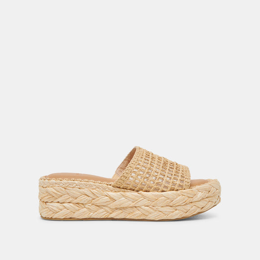 Dolce Vita CHAVI MESH SANDALS NATURAL WOVEN RAFFIA
 – Dolce Vita