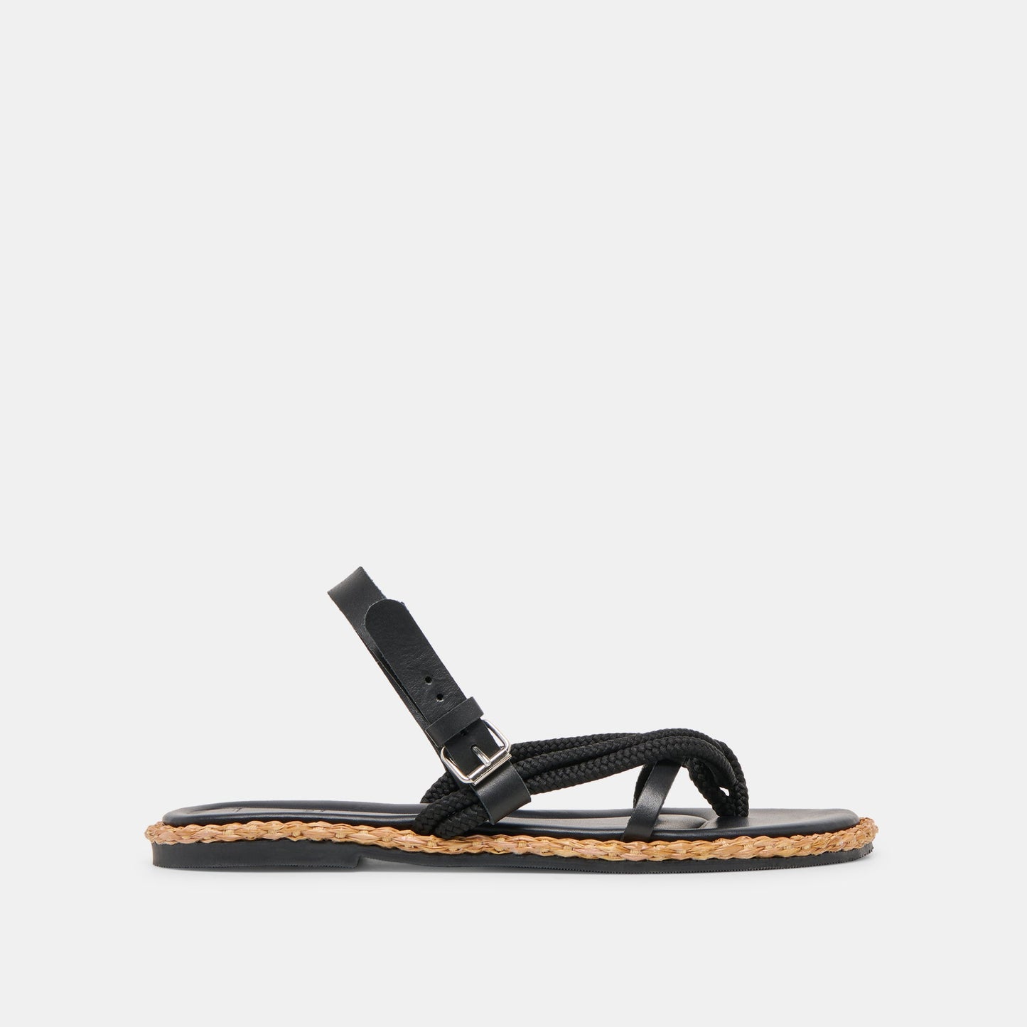 Dolce Vita Reed Black Leather Sandals