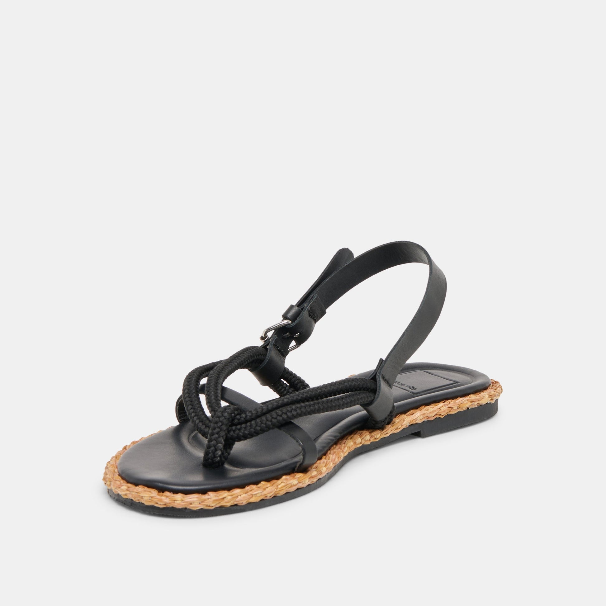 Dolce Vita Reed Black Leather Sandals