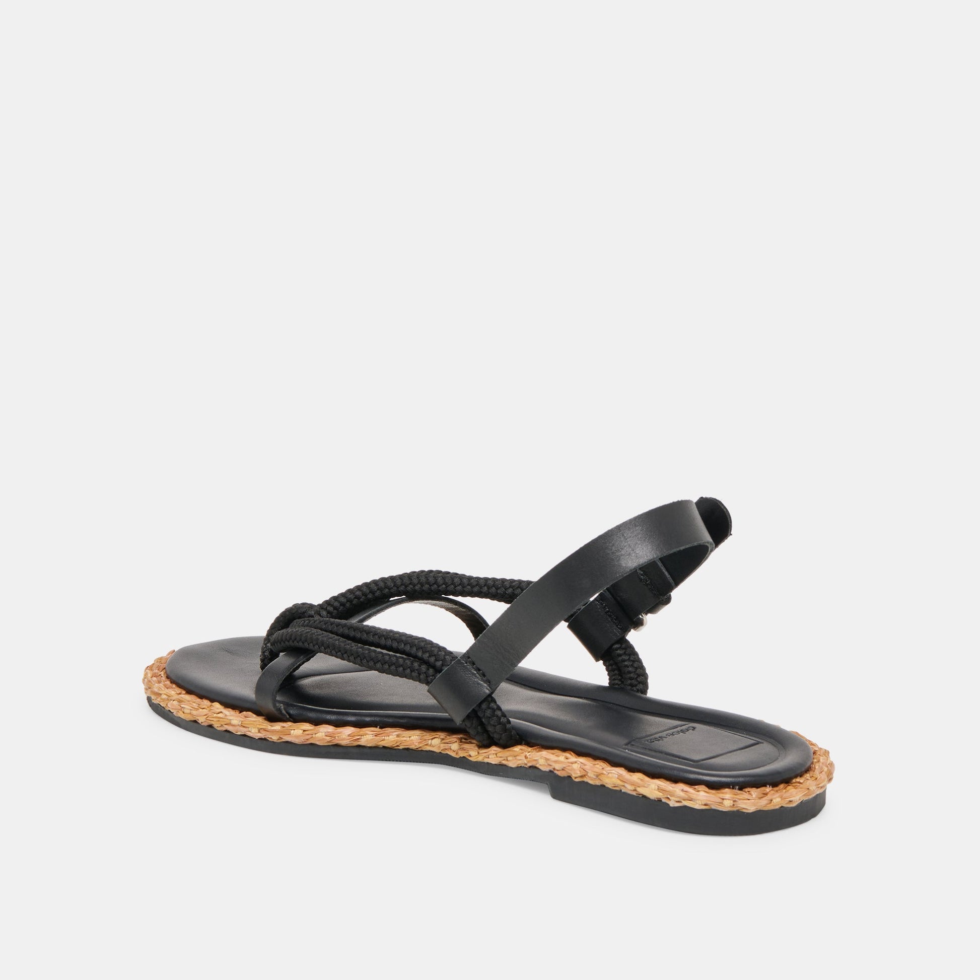 Dolce Vita Reed Black Leather Sandals
