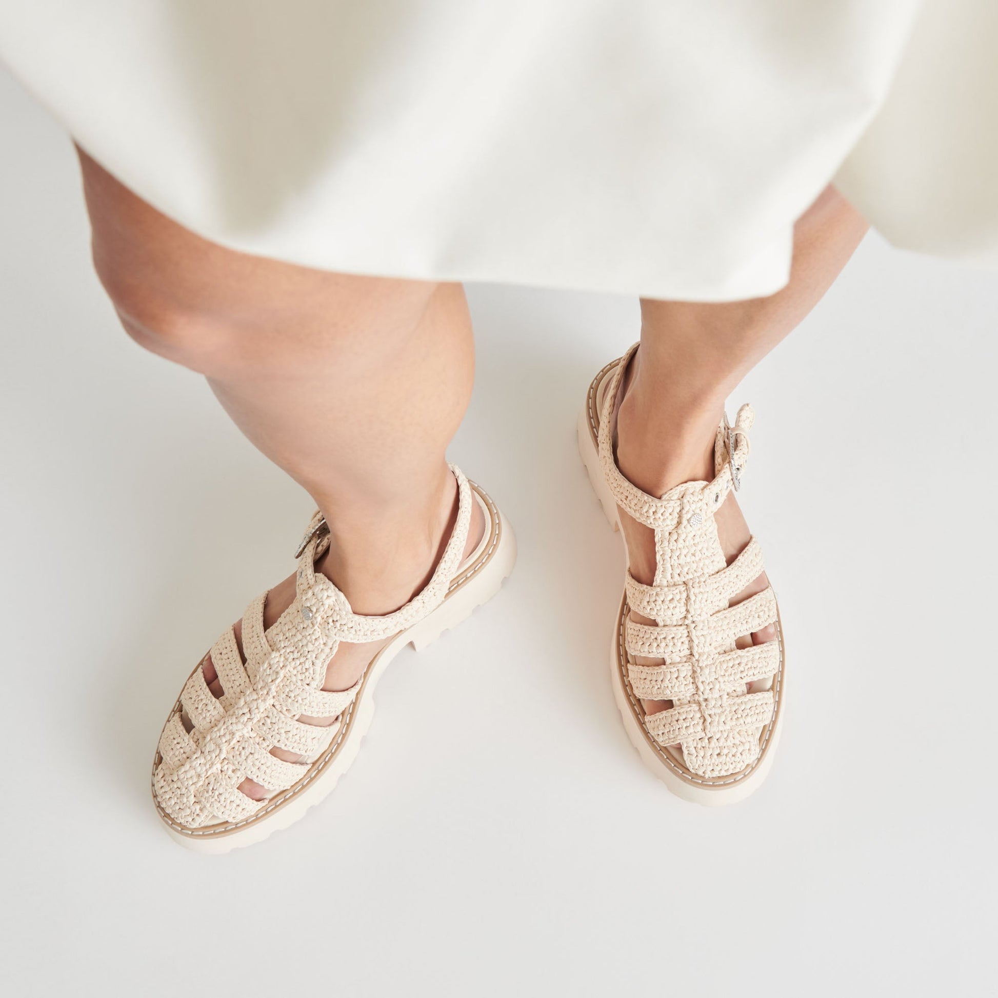 Dolce Vita LASLY SANDALS OATMEAL KNIT
 – Dolce Vita