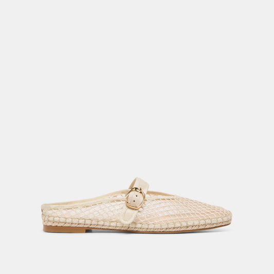 Dolce Vita Milie Ecru Woven Mesh Flats