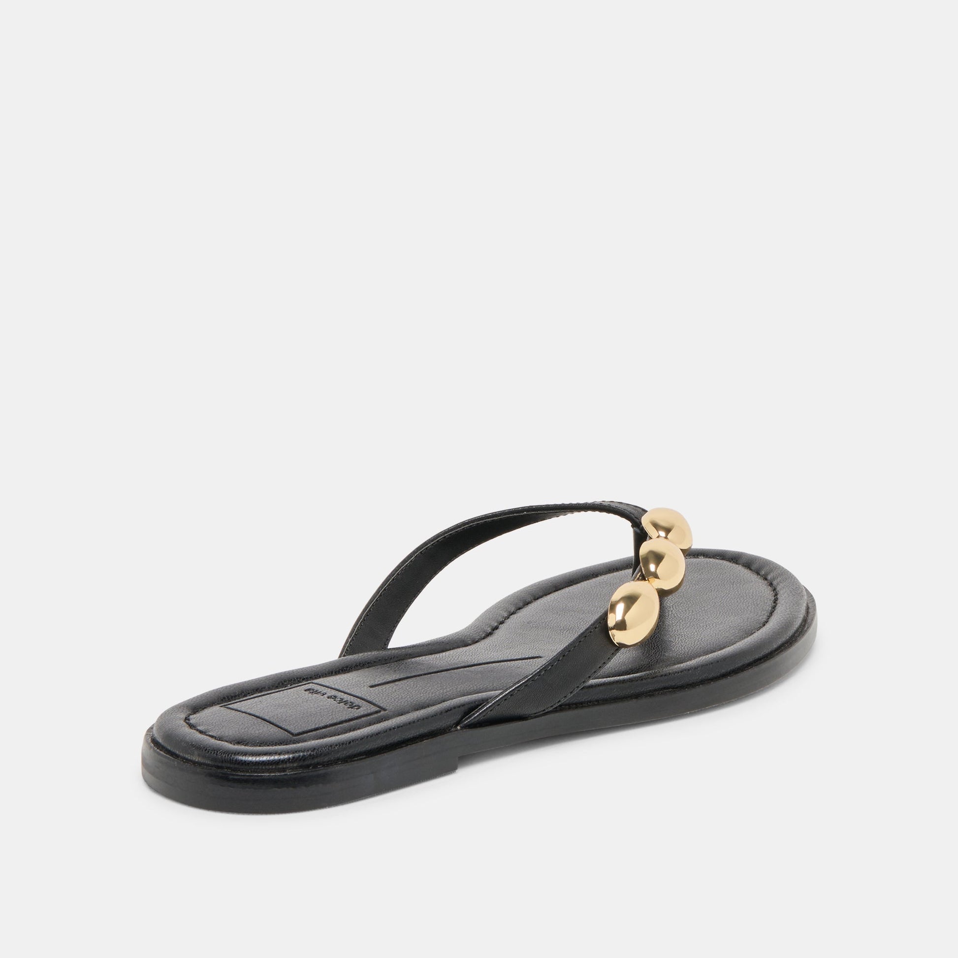 Dolce Vita Juny Black Leather Sandals