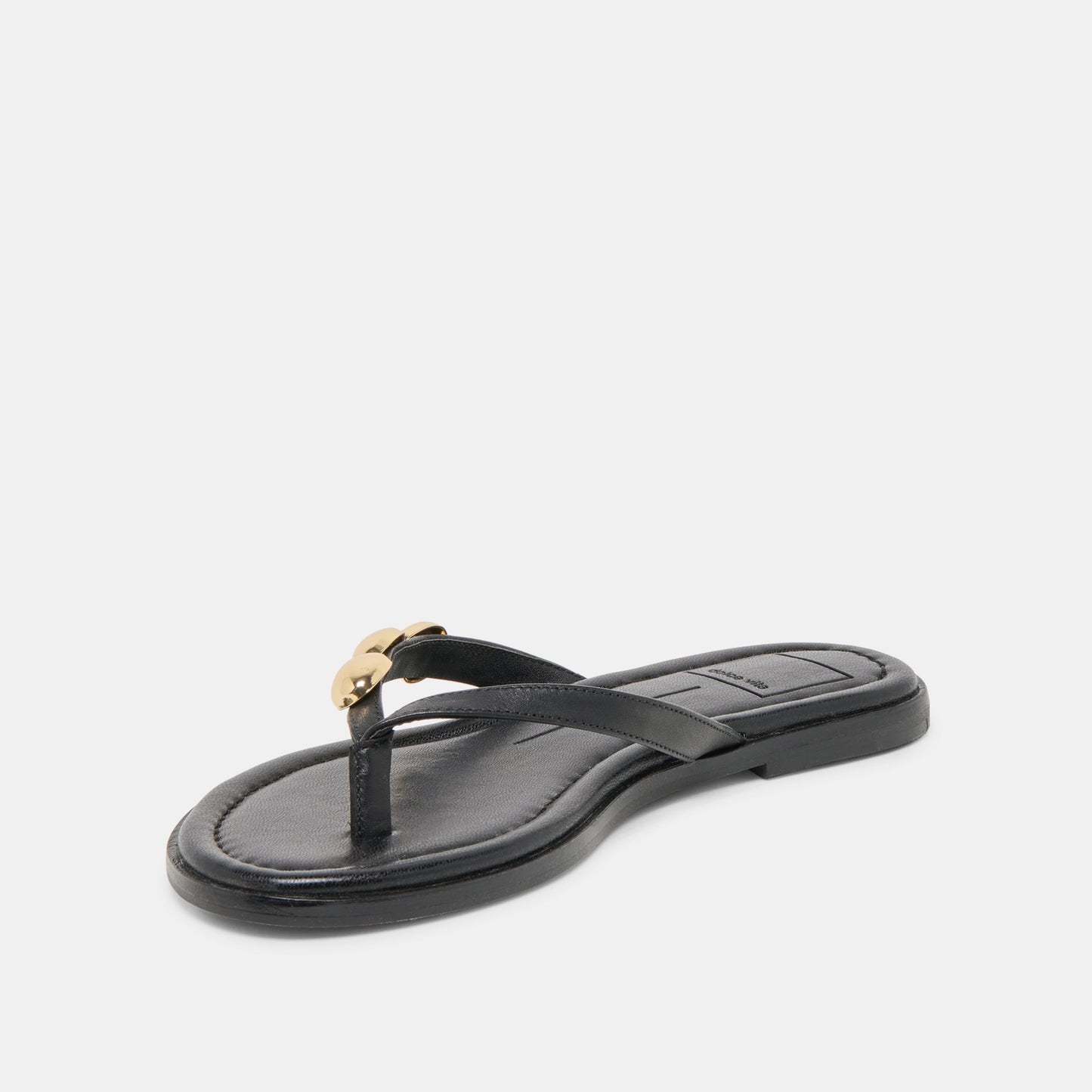 Dolce Vita Juny Black Leather Sandals