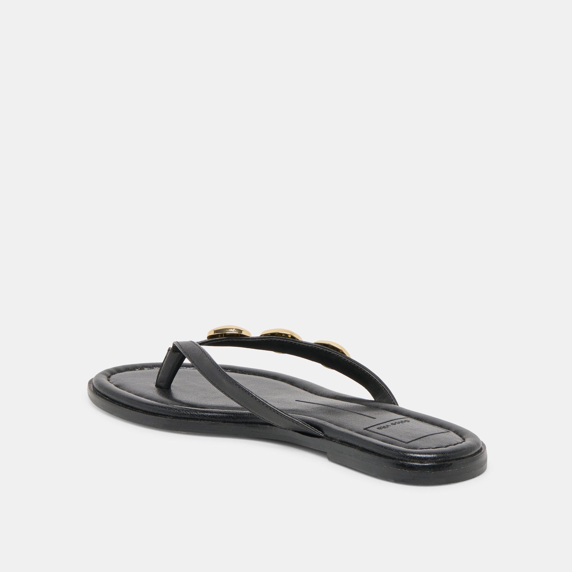 Dolce Vita Juny Black Leather Sandals