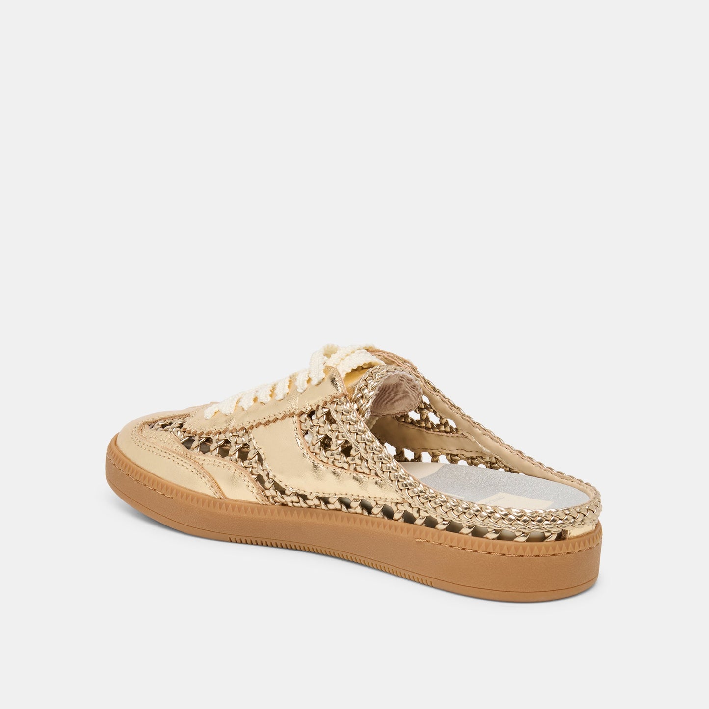 Dolce Vita Notice Slide Gold Woven Stella Sneakers