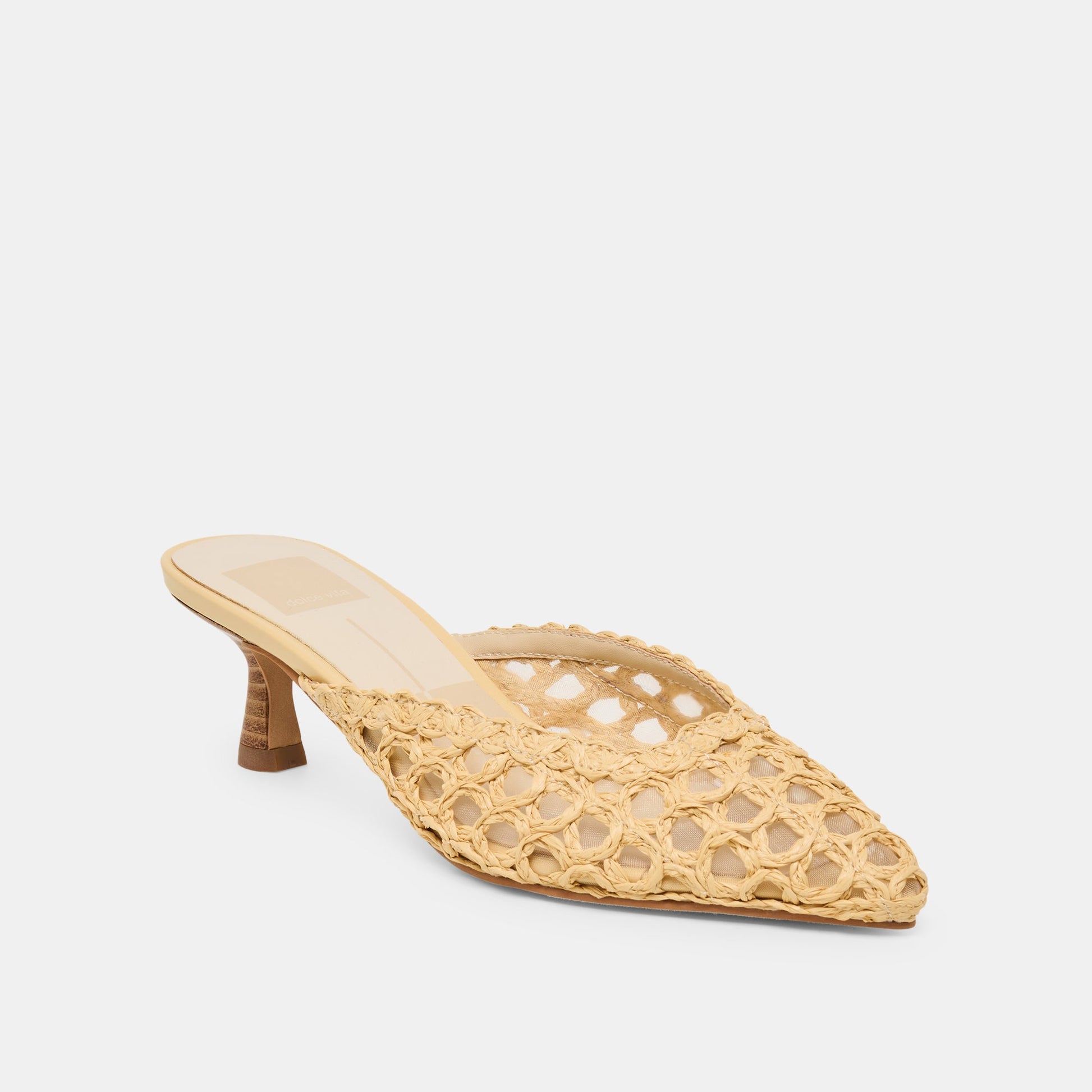 Dolce Vita Cleo Loop Natural Raffia Heels