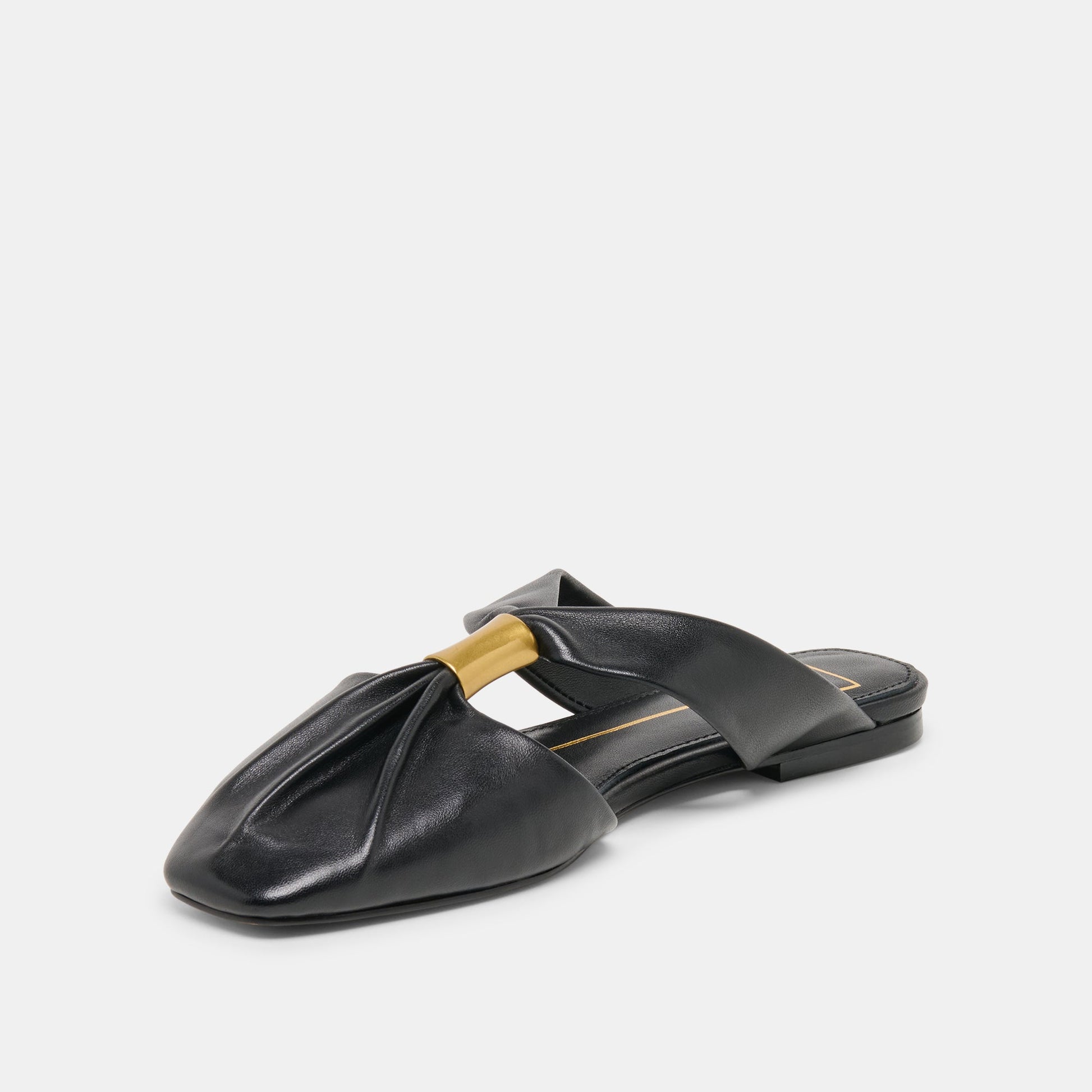 Dolce Vita Franey Black Leather Flats