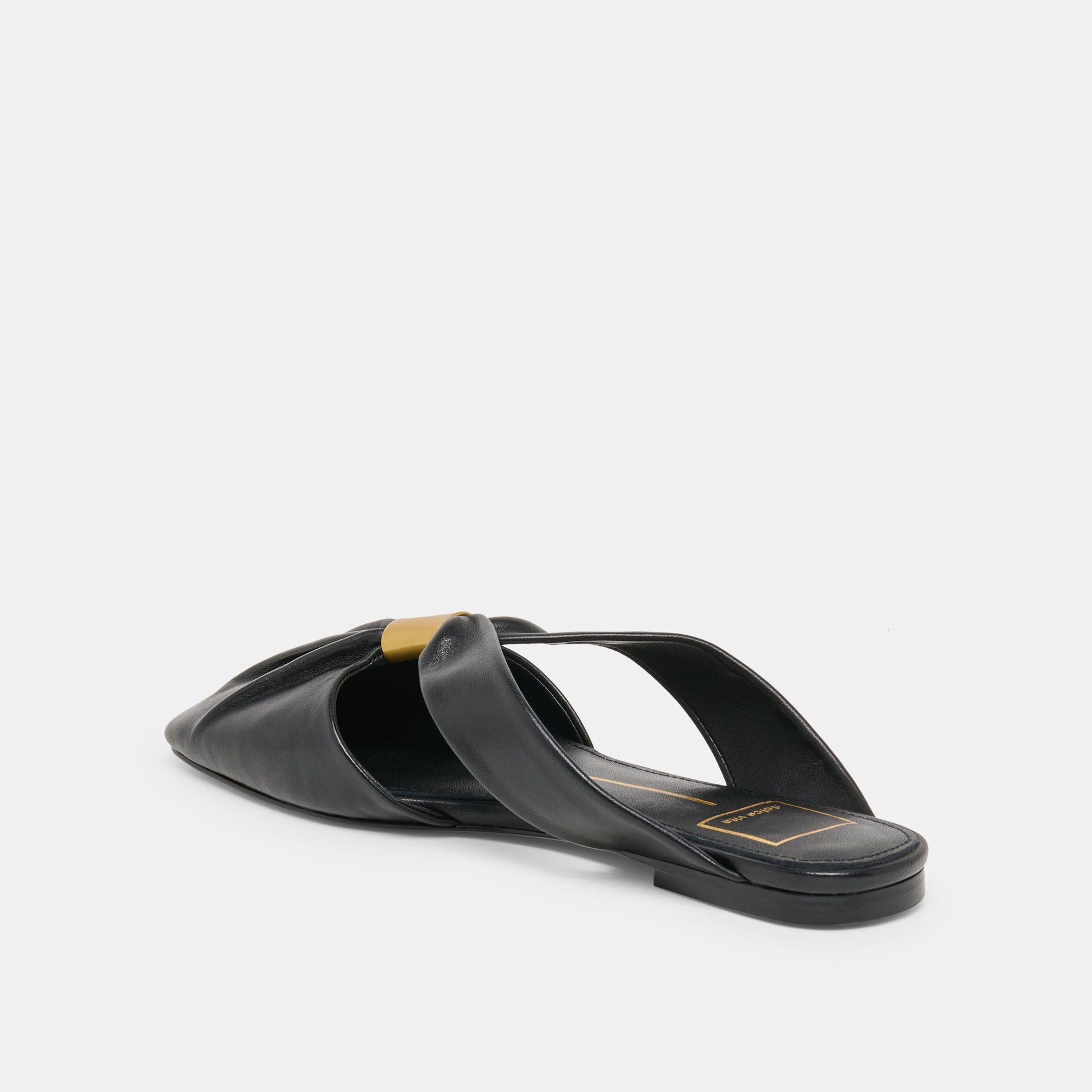 Dolce Vita Franey Black Leather Flats