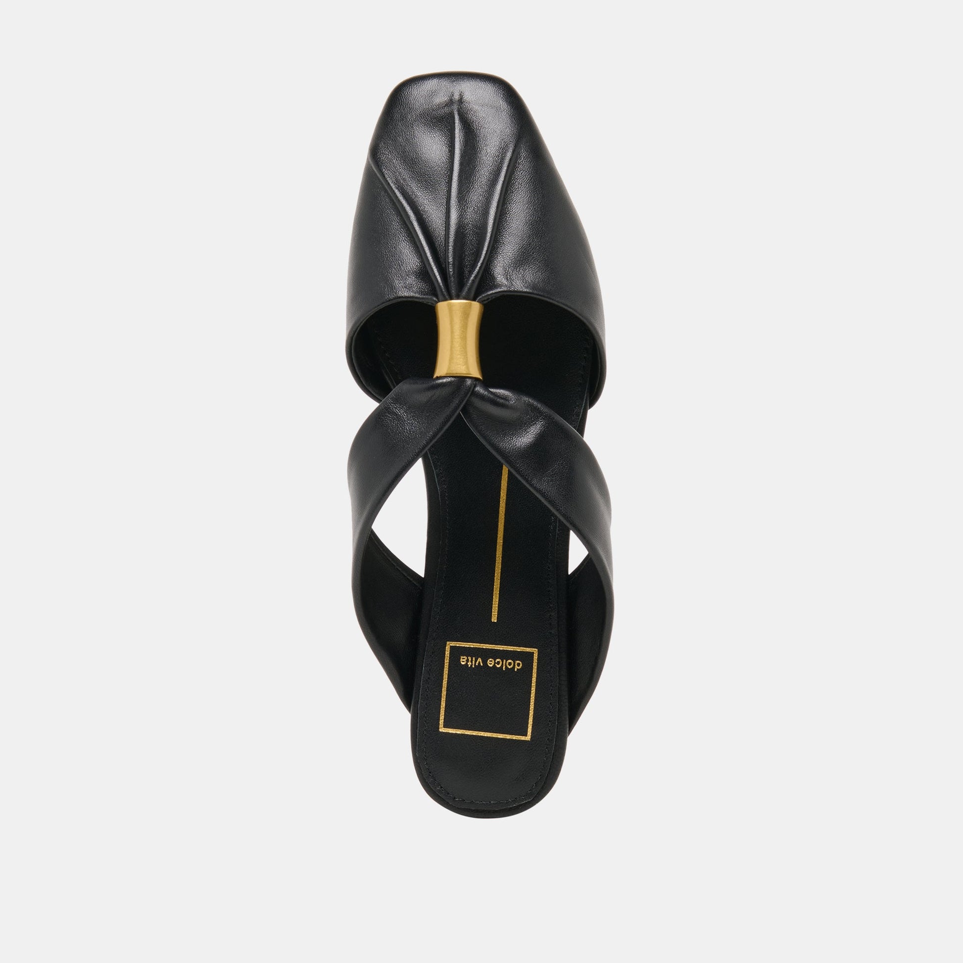 Dolce Vita Franey Black Leather Flats