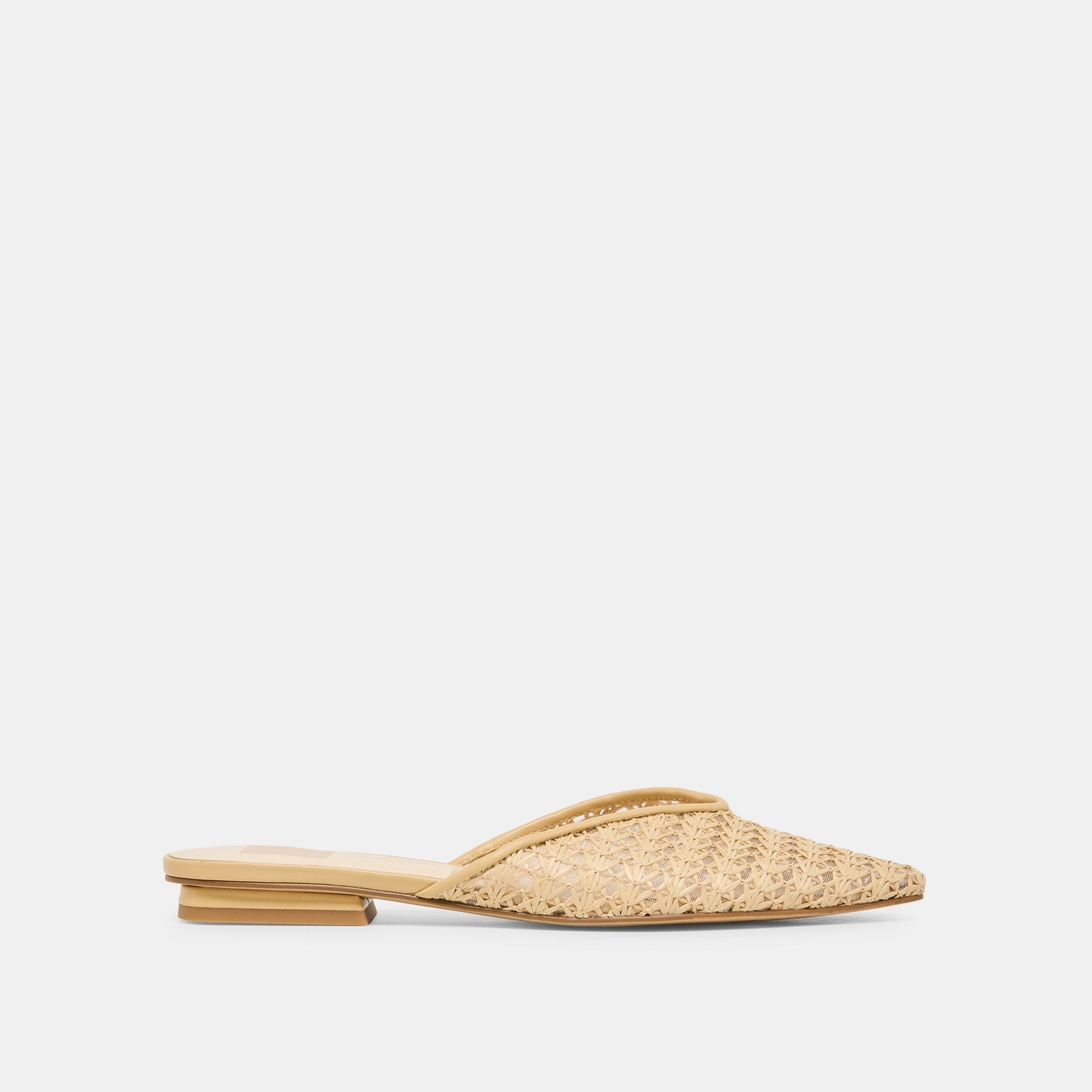 Dolce Vita Elm Natural Cross Hatch Raffia Flats