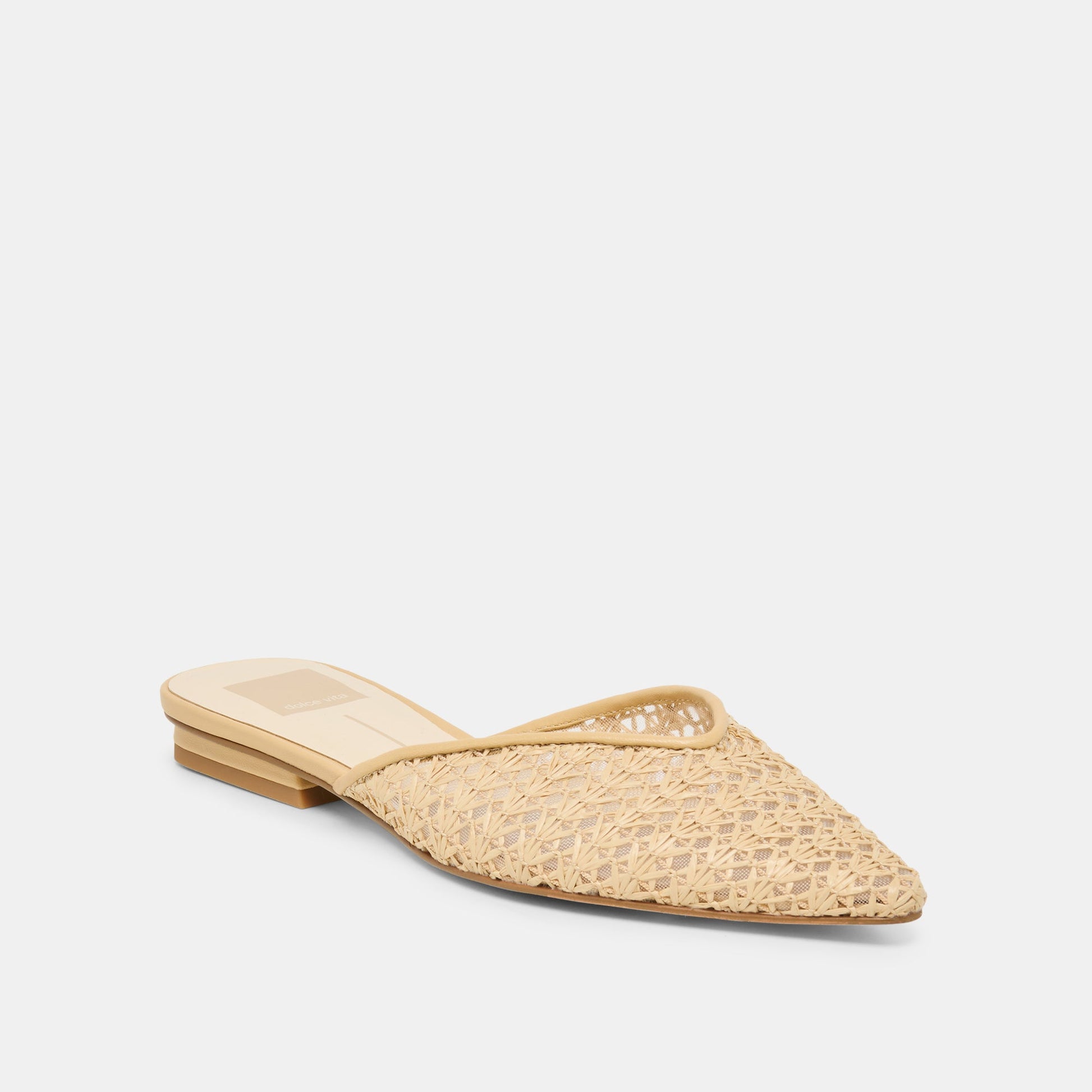 Dolce Vita Elm Natural Cross Hatch Raffia Flats