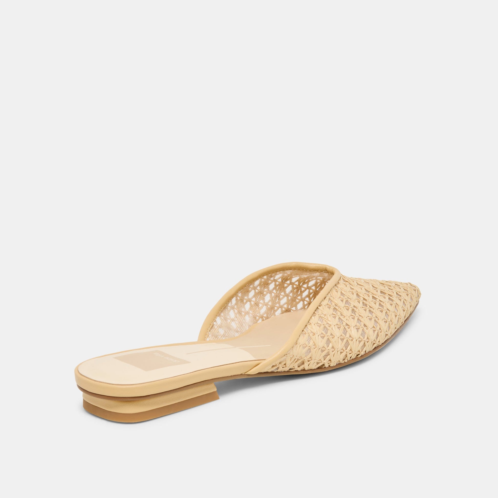 Dolce Vita Elm Natural Cross Hatch Raffia Flats