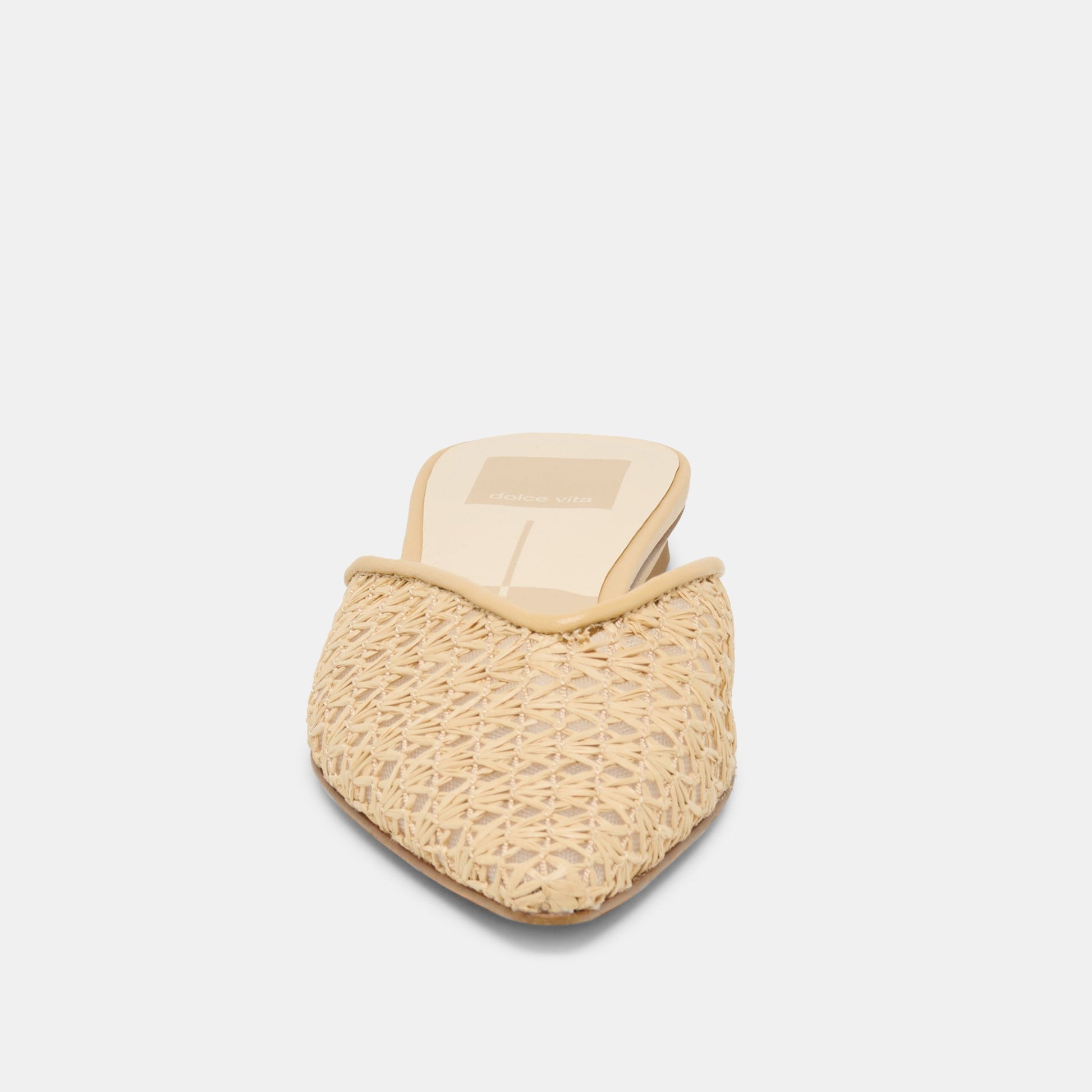Dolce Vita Elm Natural Cross Hatch Raffia Flats