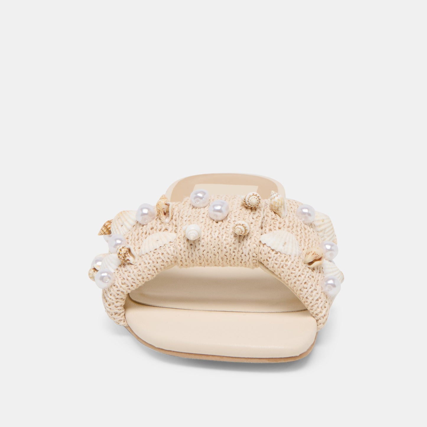 Dolce Vita Lizza Oatmeal Beaded Raffia Sandals