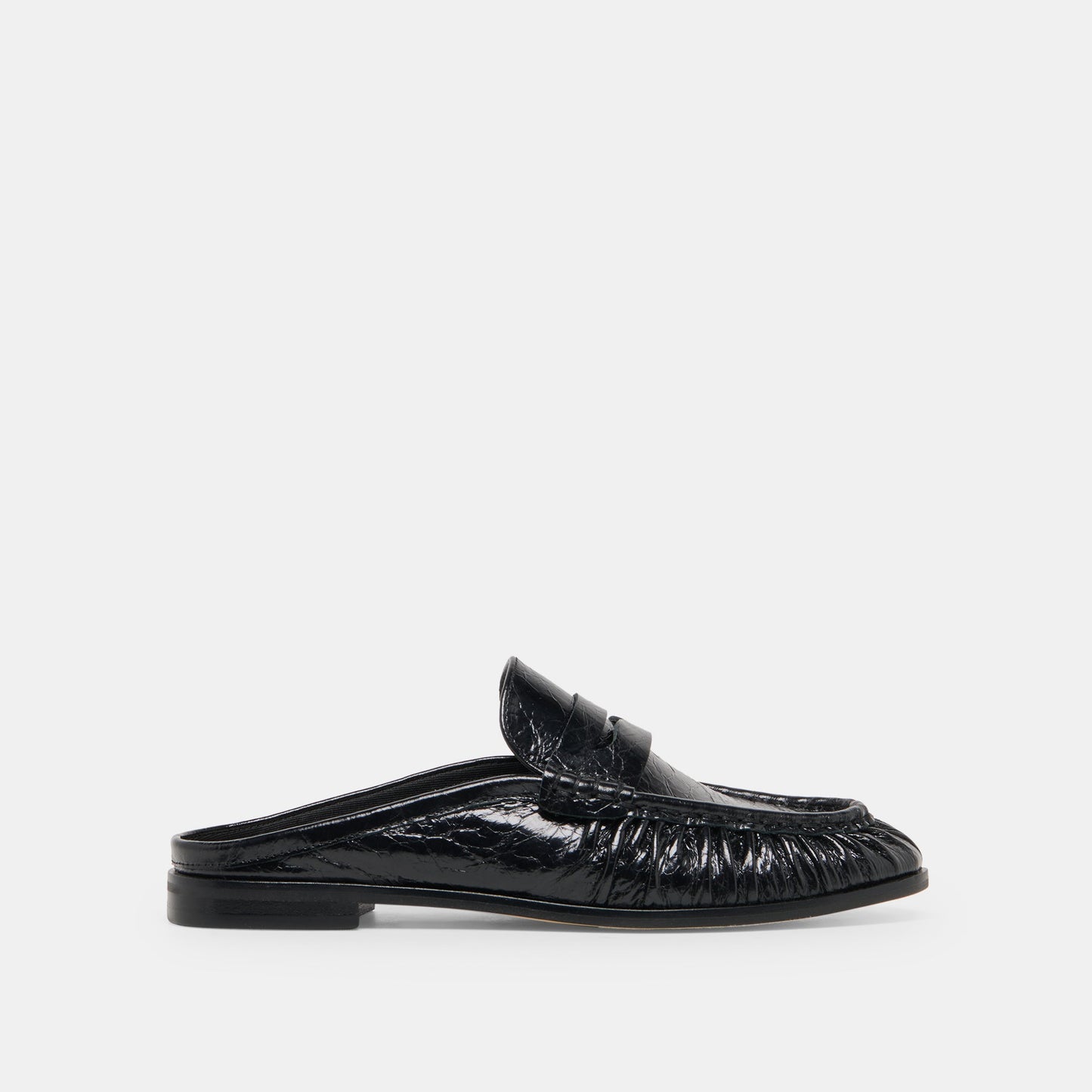 Dolce Vita BETZY Midnight Crinkle Patent Closed-Toe Slip-On Loafers
