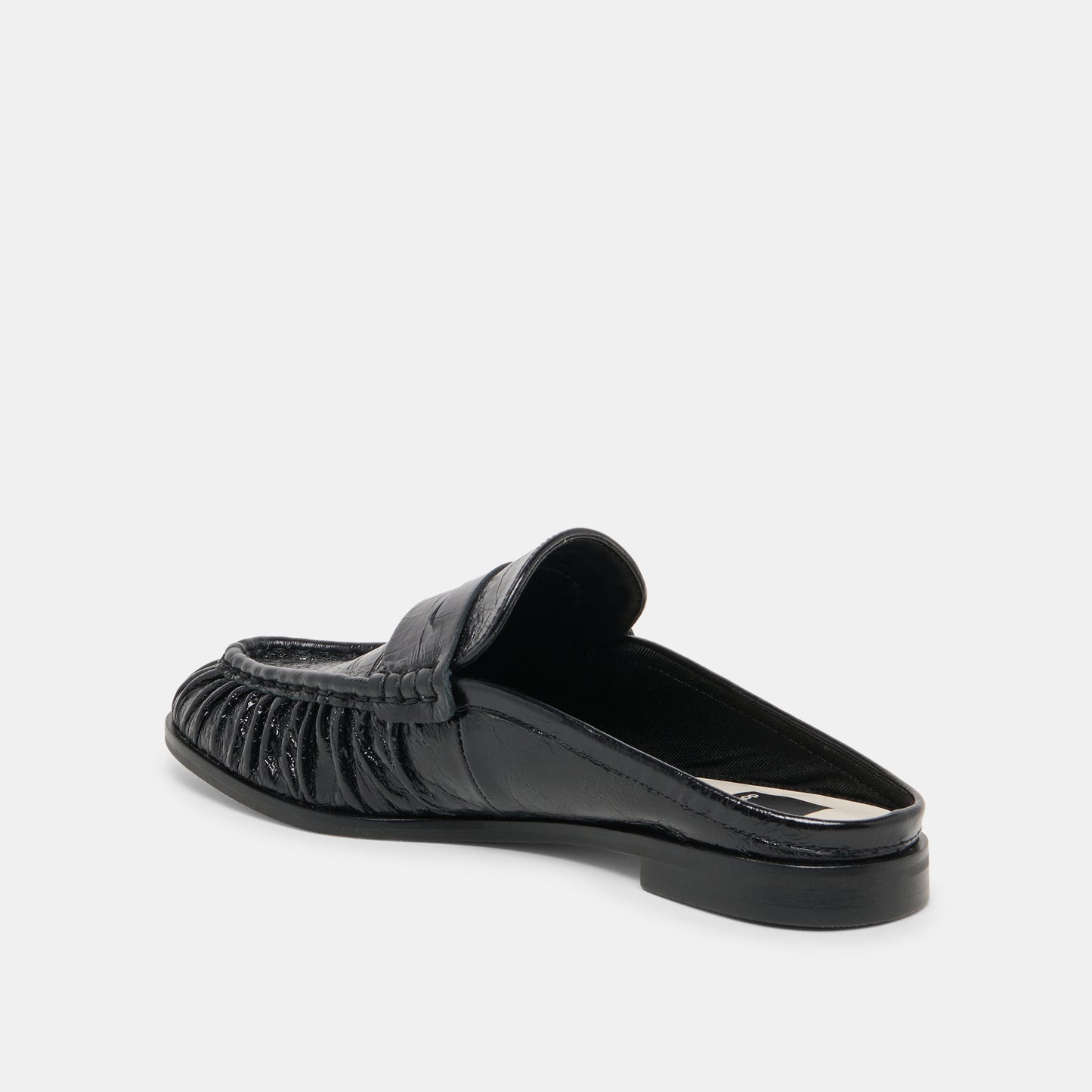 Dolce Vita BETZY Midnight Crinkle Patent Closed-Toe Slip-On Loafers