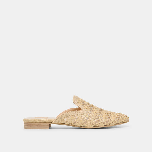 Dolce Vita Kirt Lt Natural Cross Hatch Raffia Flats