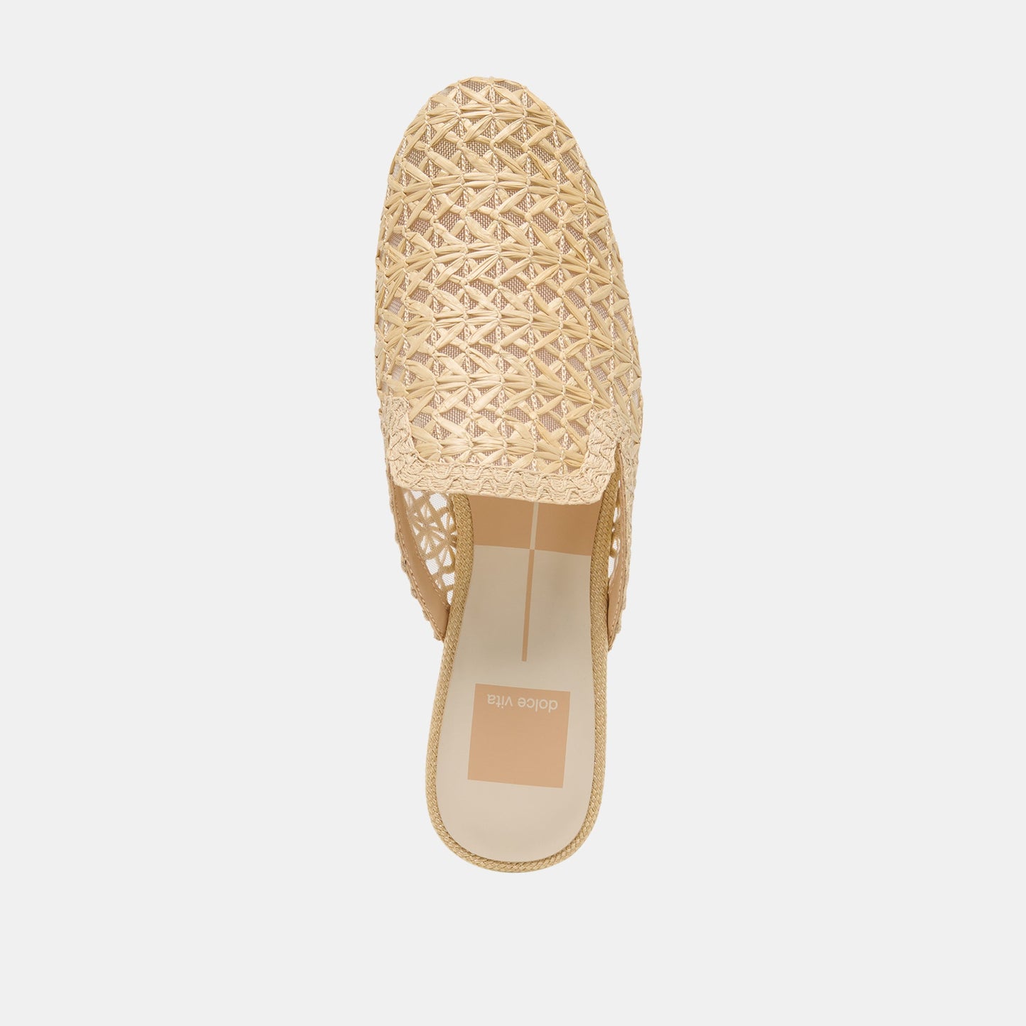 Dolce Vita Kirt Lt Natural Cross Hatch Raffia Flats