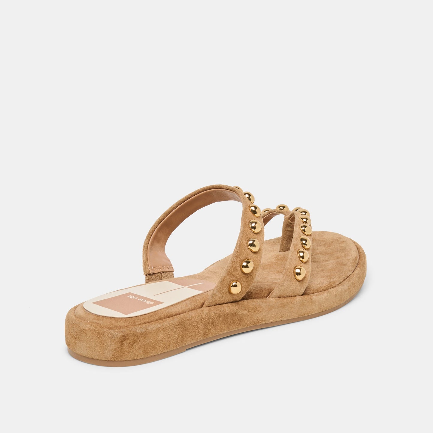 Dolce Vita Amary Stud Lt Brown Suede Sandals