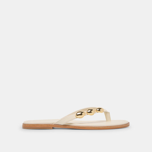 Dolce Vita Juny Off White Leather Sandals