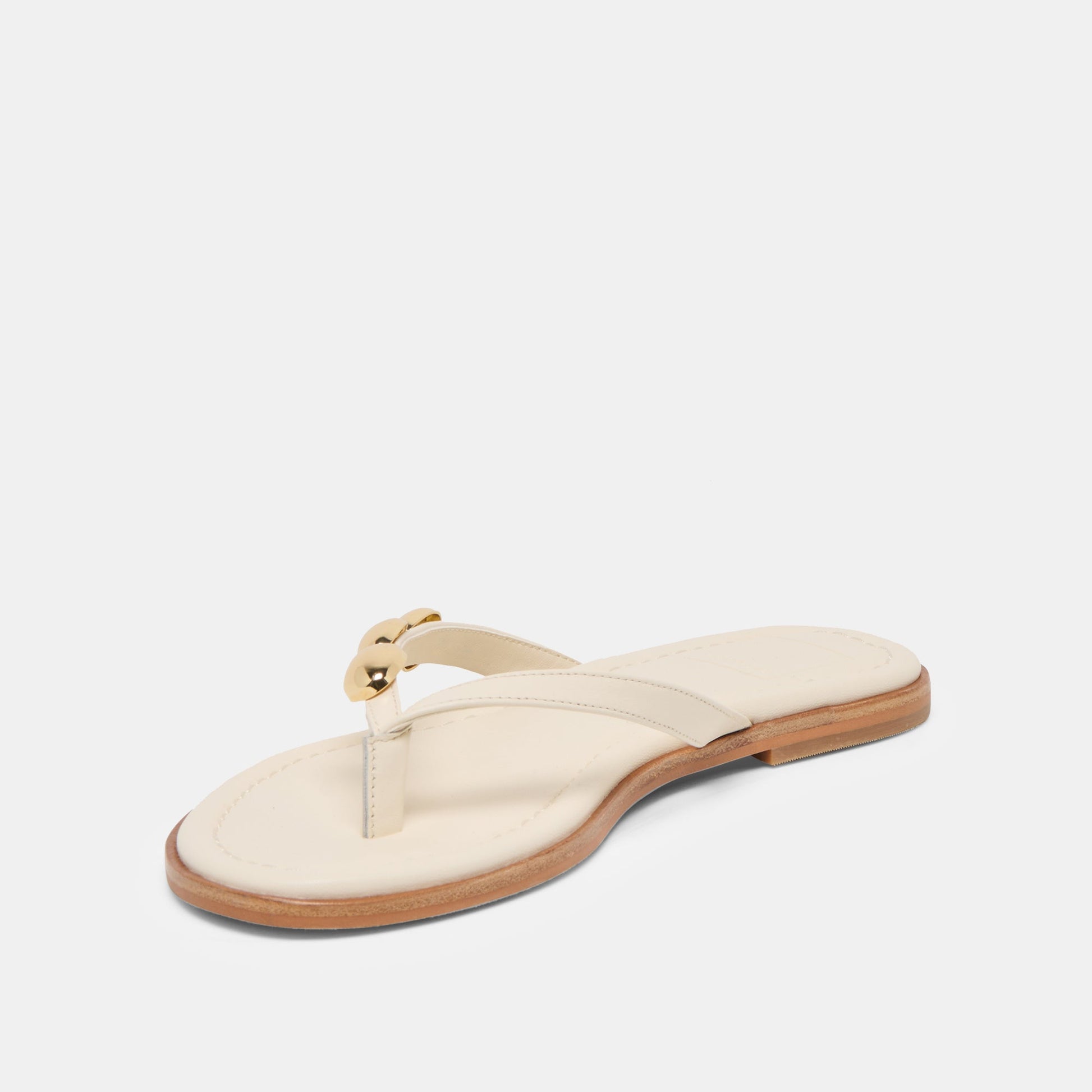 Dolce Vita Juny Off White Leather Sandals