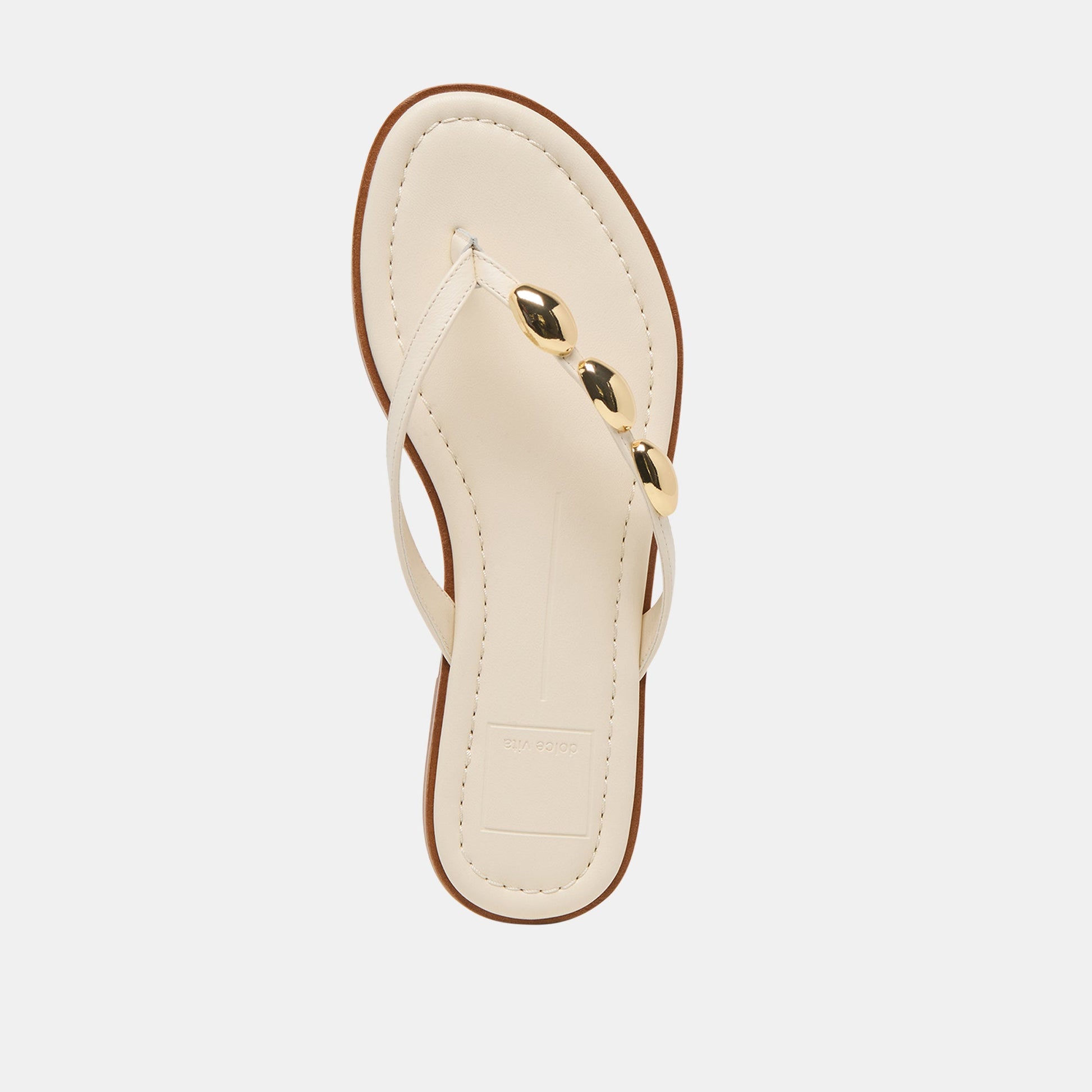 Dolce Vita Juny Off White Leather Sandals
