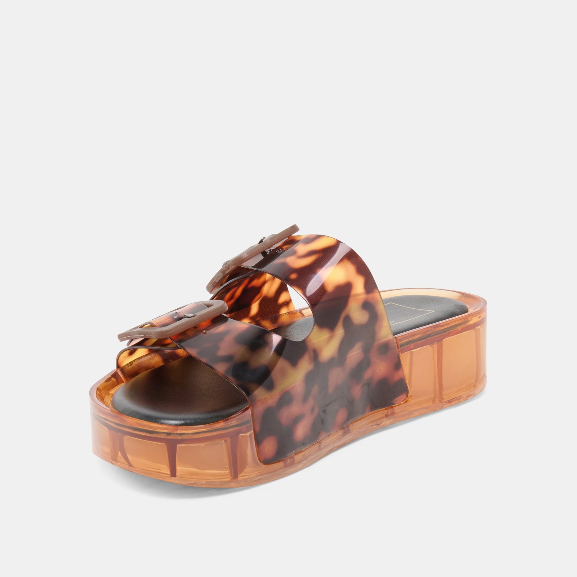 Dolce Vita JULIO X Tortoise Vinyl Jelly Platform Sandals