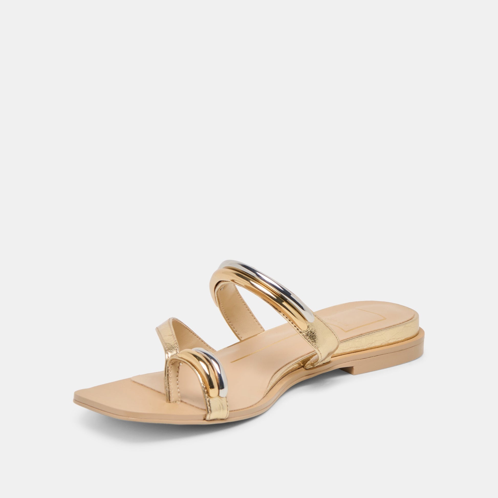 Dolce Vita Tarina Gold Leather Sandals