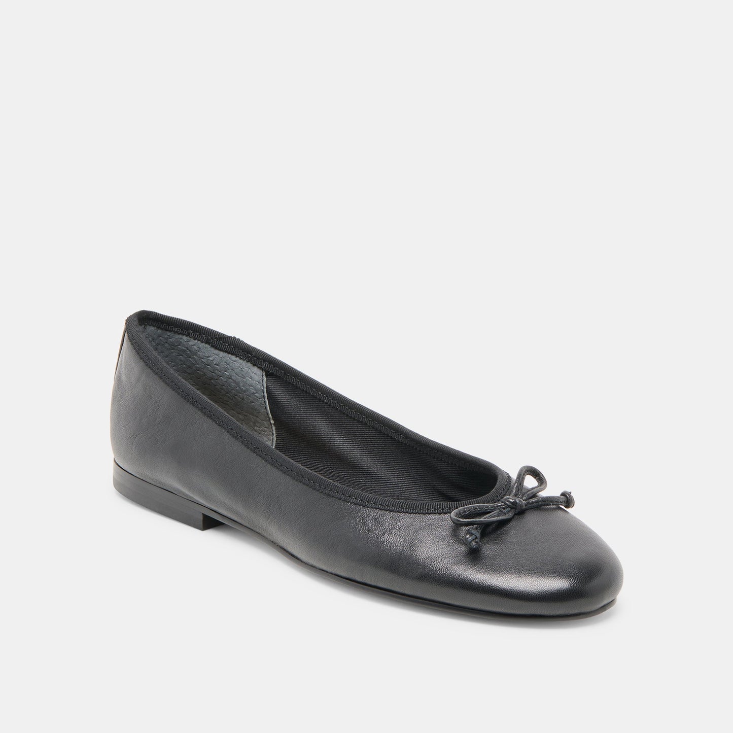 Dolce Vita Ritla Wide Black Leather Ballet Flats