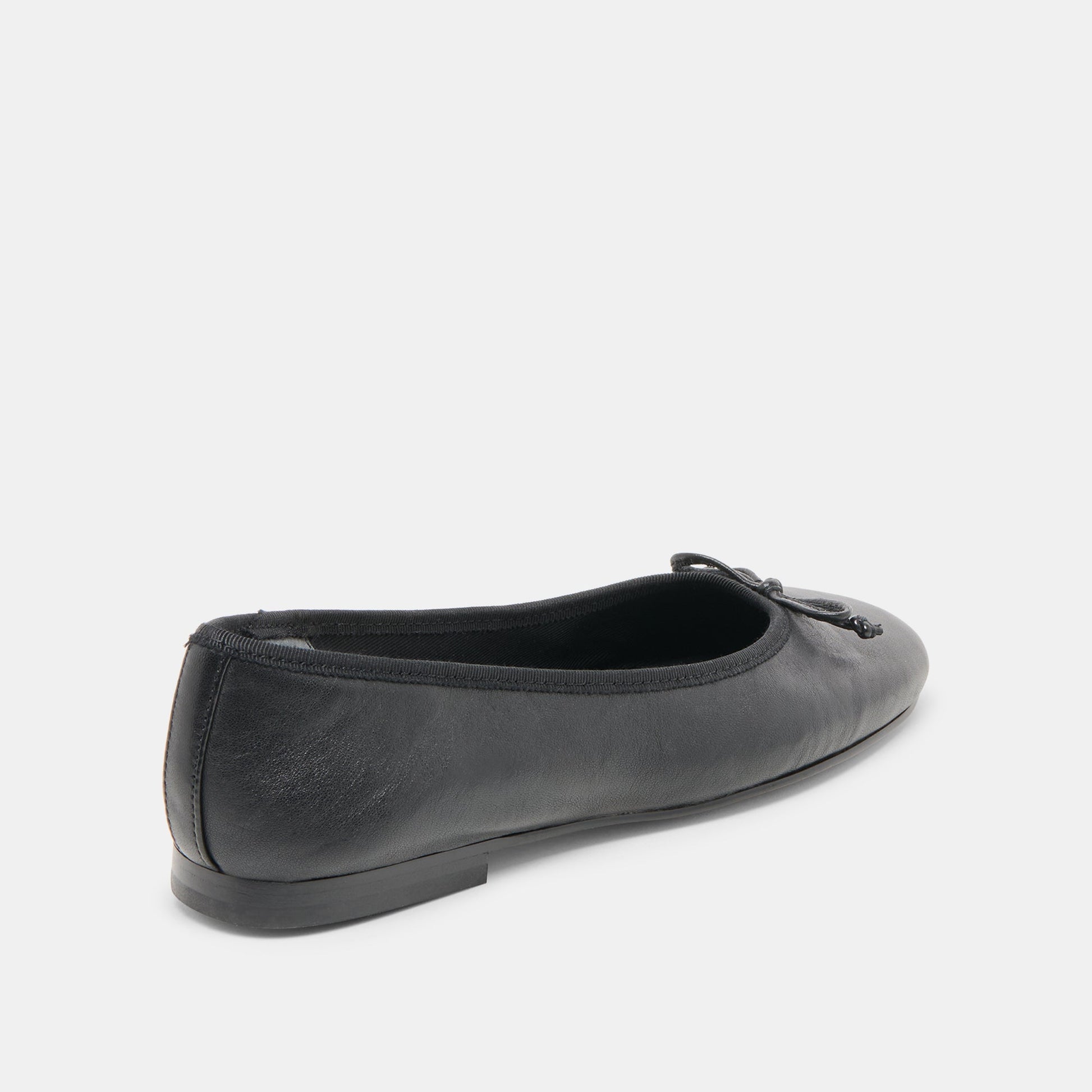 Dolce Vita Ritla Wide Black Leather Ballet Flats