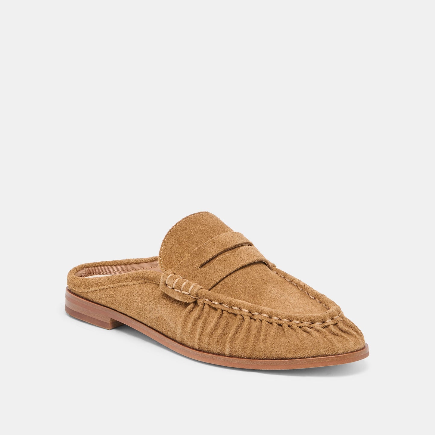 Dolce Vita BETZY Lt Brown Suede Closed-Toe Slip-On Loafers