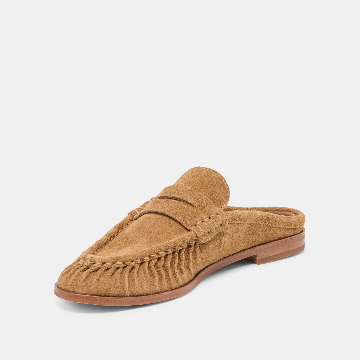 Dolce Vita BETZY Lt Brown Suede Closed-Toe Slip-On Loafers