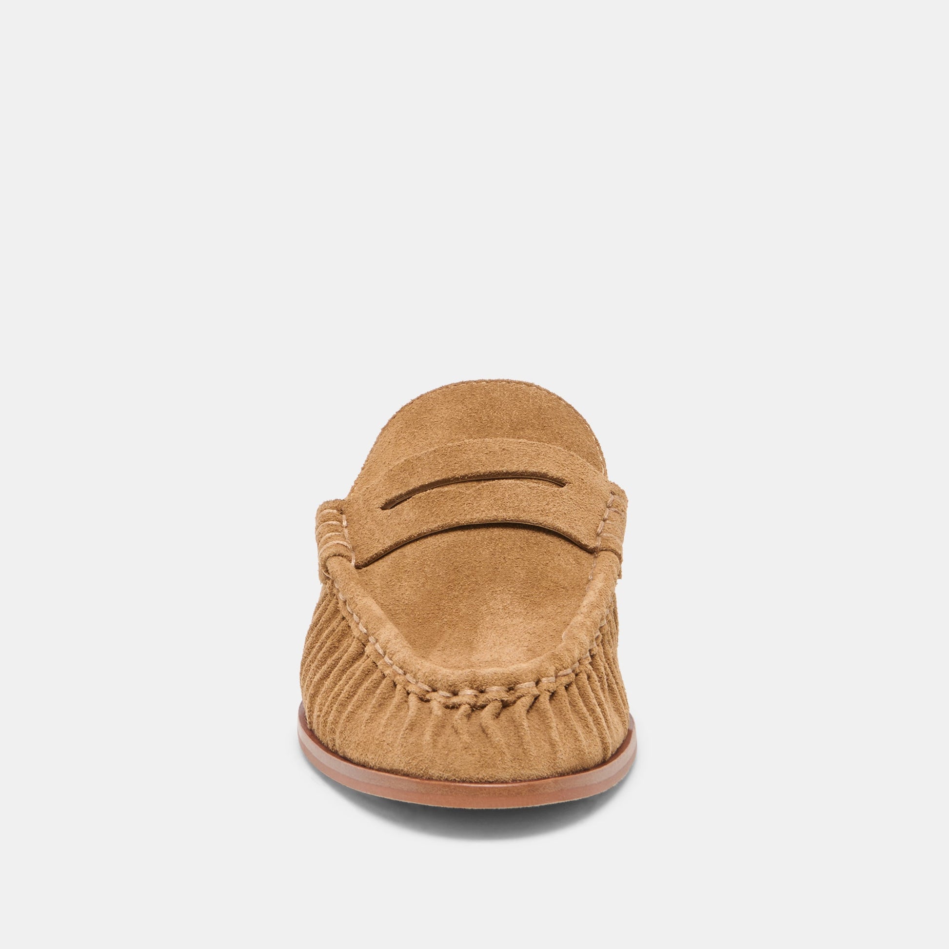 Dolce Vita BETZY Lt Brown Suede Closed-Toe Slip-On Loafers