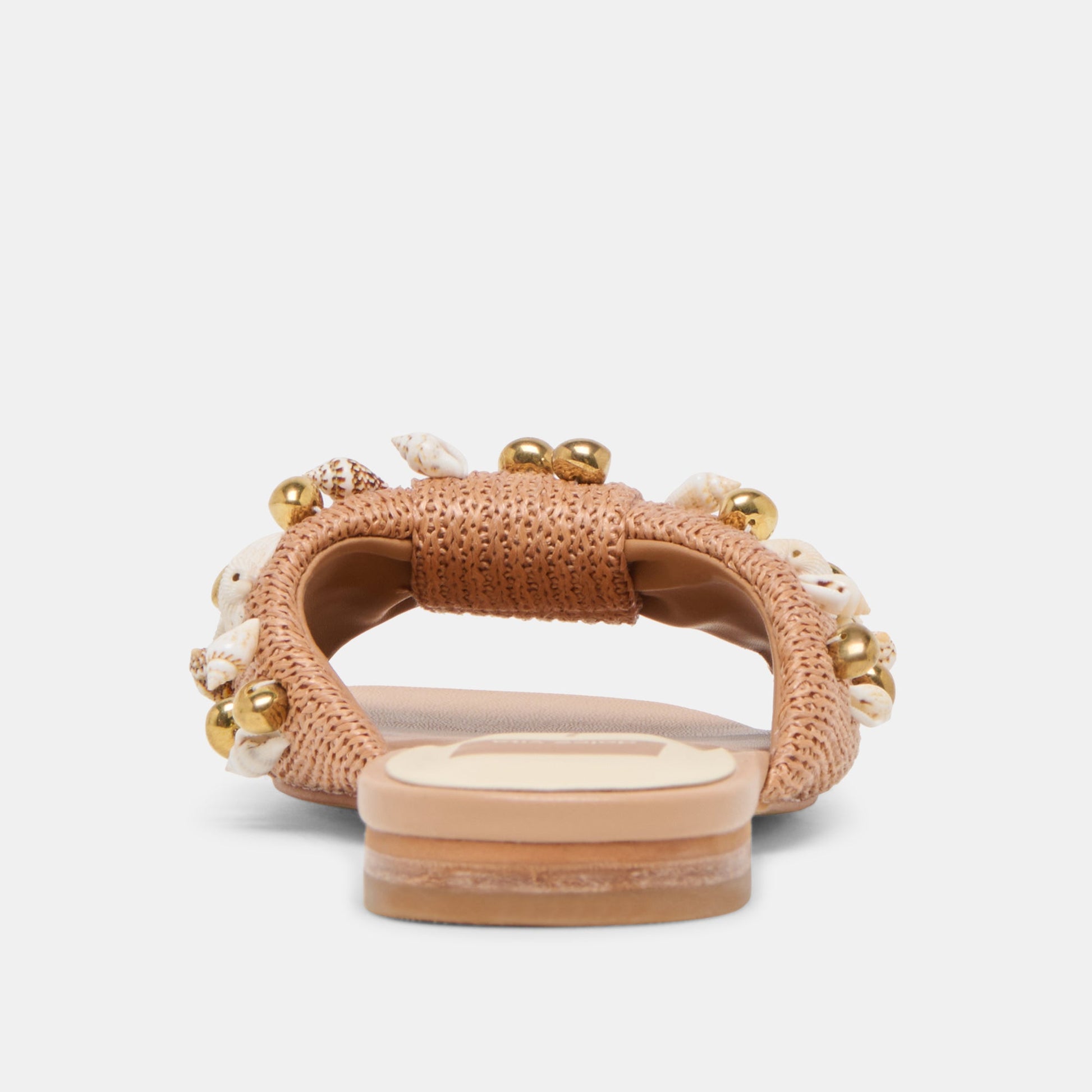 Dolce Vita Lizza Toffee Beaded Raffia Sandals
