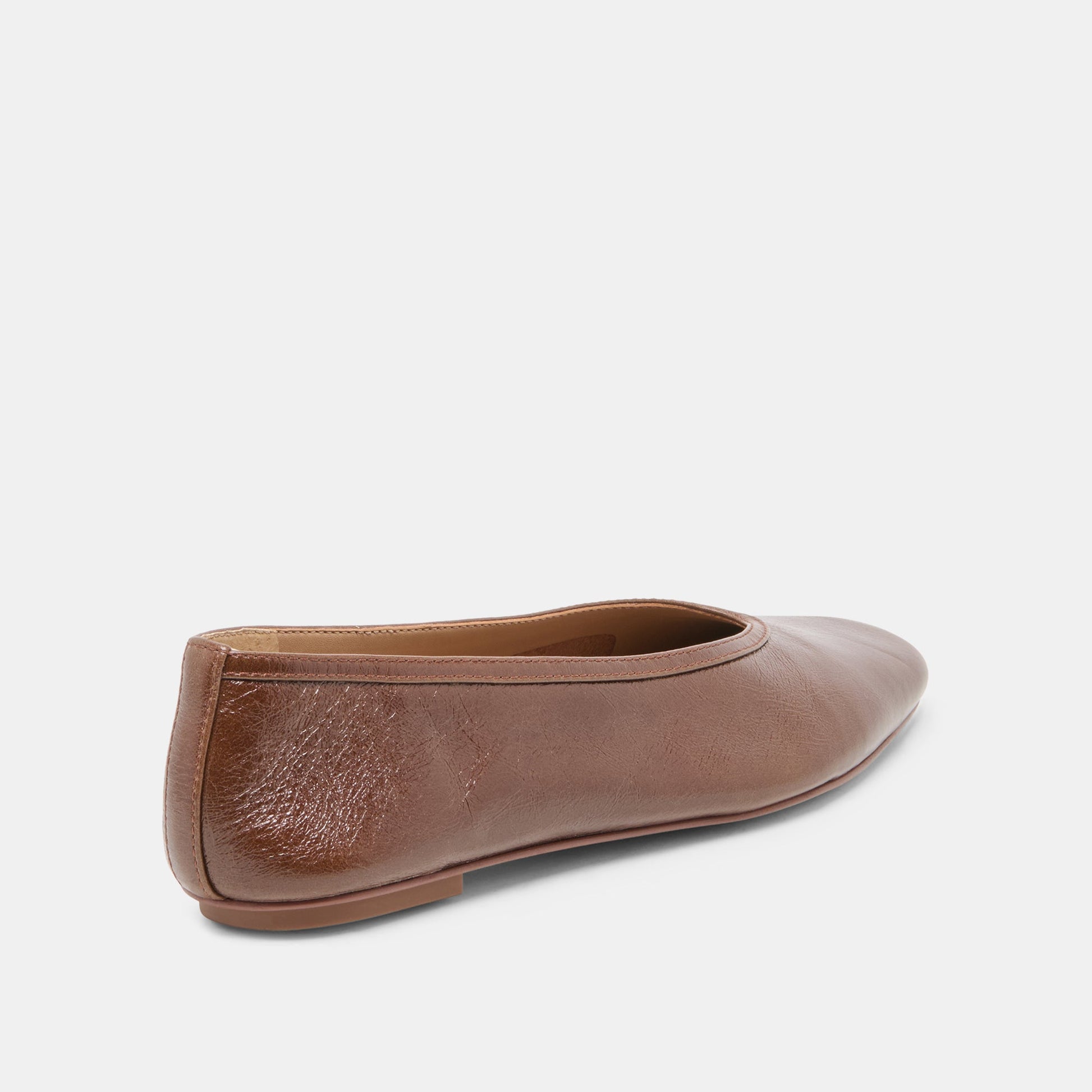 Dolce Vita CARET Russet Leather Pointed-Toe Ballet Flats